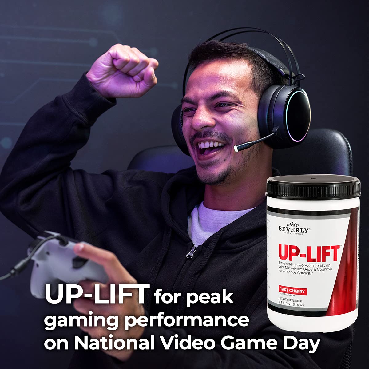Beverly International Up-Lift Stimulant Free 330 grams. Workout Energy Drink Mix w/Nitric Beverly International uk supplements