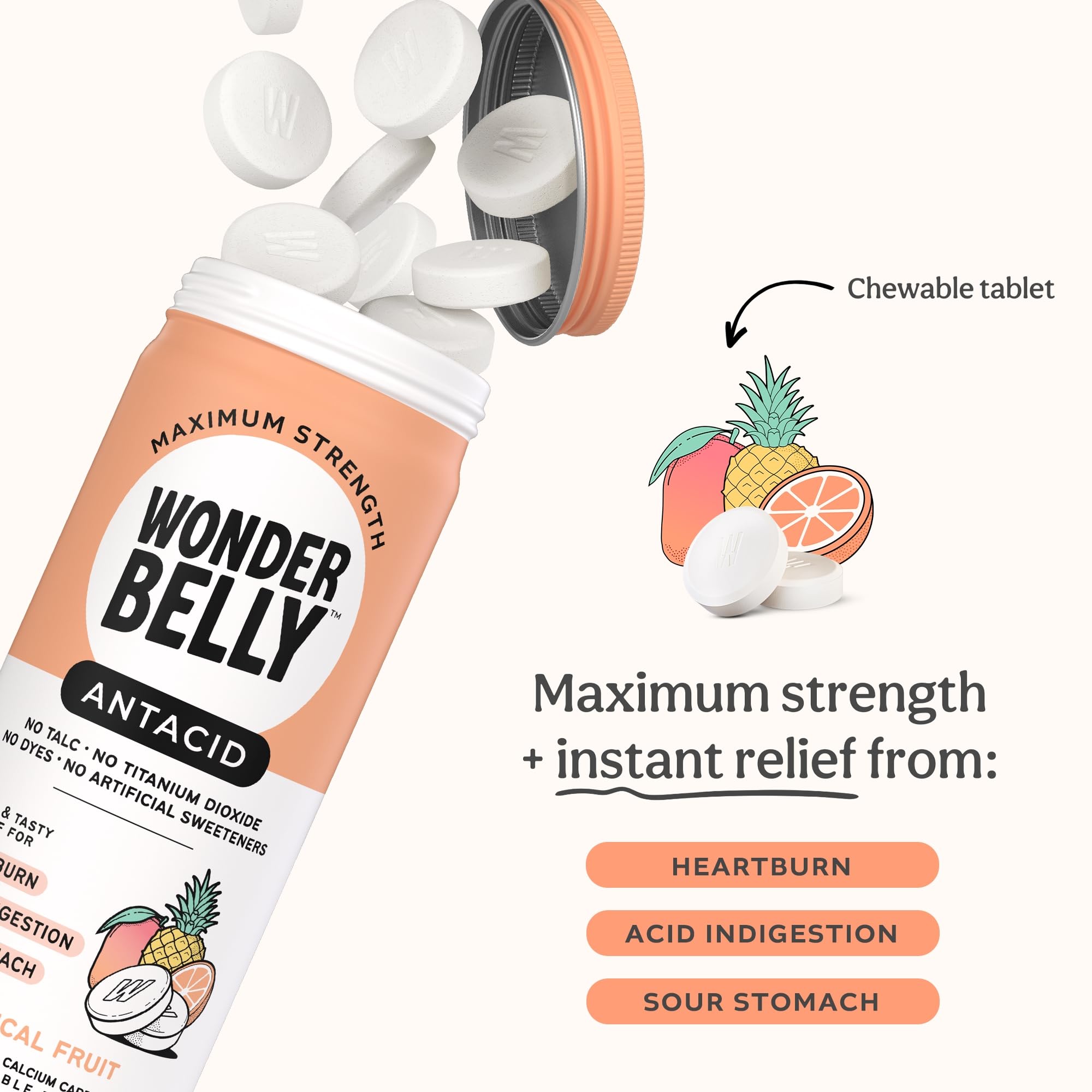 Wonderbelly Antacid, Effective Heartburn and Instant Acid Indigestion Relief, Maximum Wonderbelly uk supplements