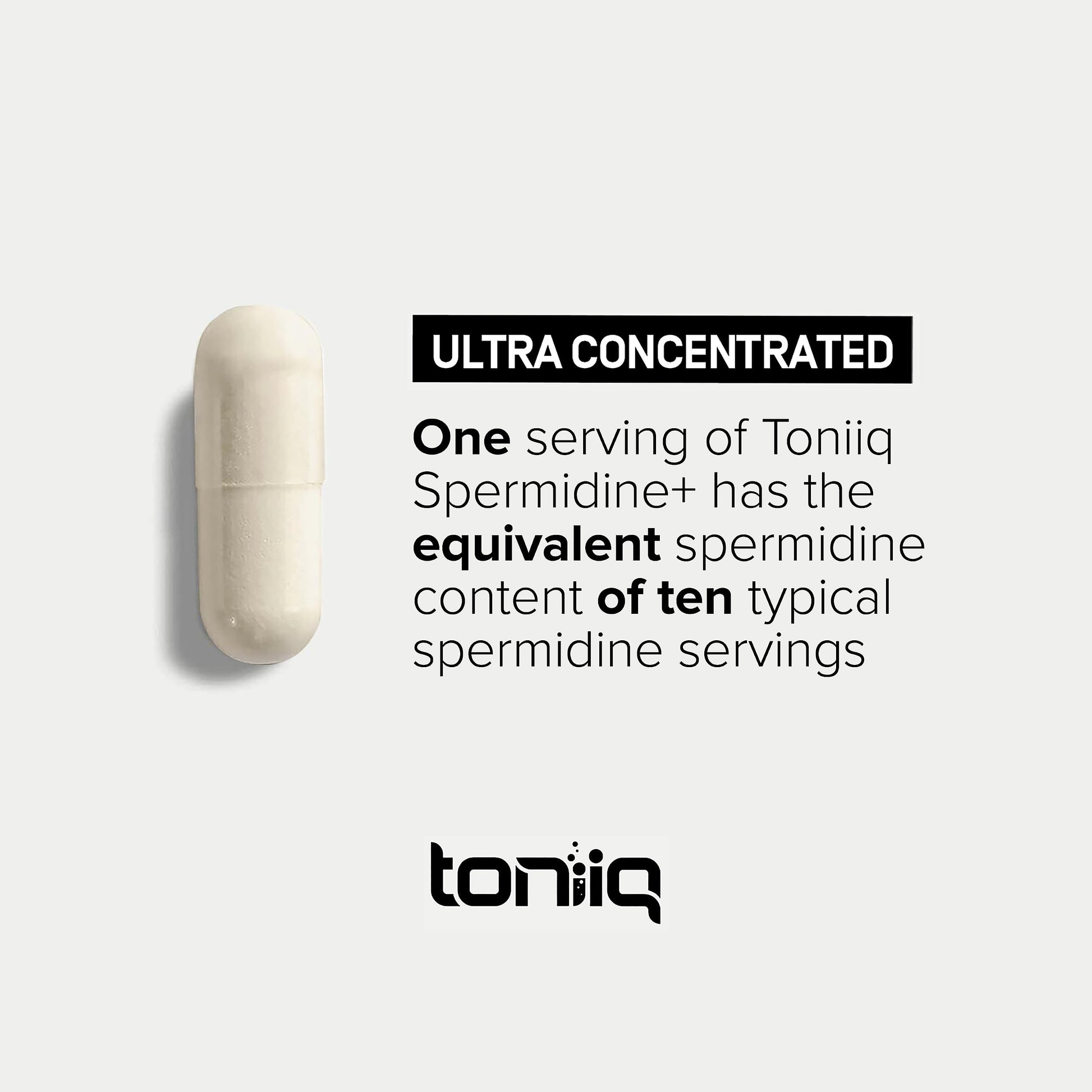 Toniiq 22mg Ultra Concentrated Spermidine Supplement -Spermidine Supplements for Men and Women - Rice Germ Extract and Trihydrochloride Complex Blend - 60 Vegetarian Capsules - 30 Servings Toniiq uk supplements