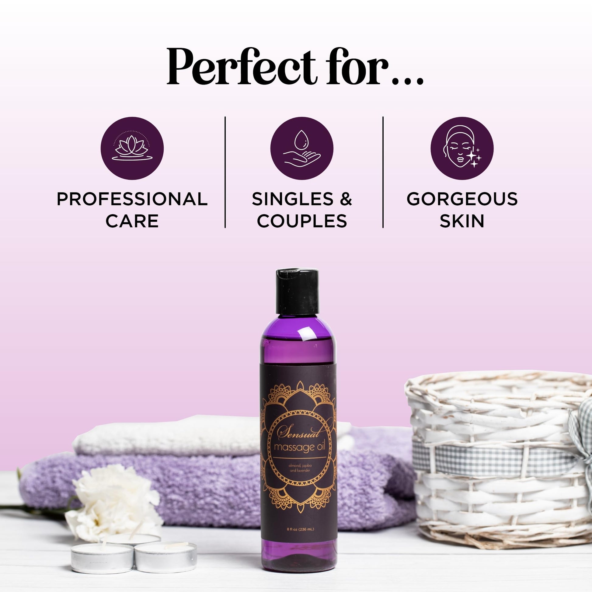 Aromatherapy Sensual Massage Oil for Couples - Relaxing Full Body Massage Oil for Date Maple Holistics uk supplements