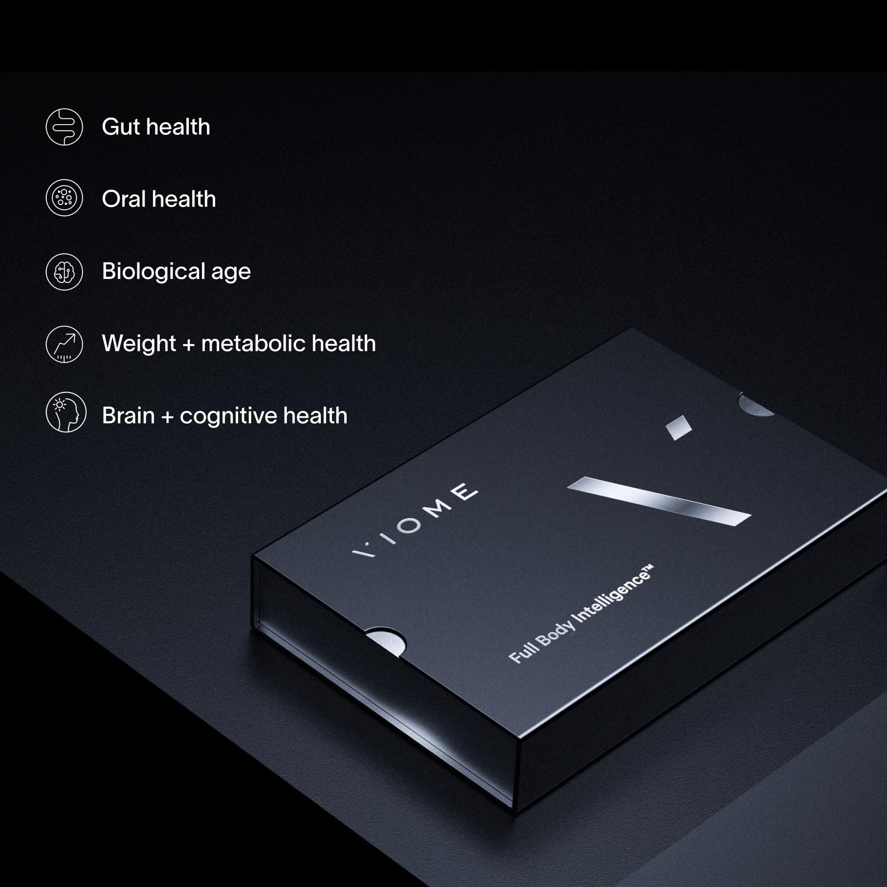 Viome at-Home Full Body Intelligence 3-in-1 Test Kit for Women & Men, 50+ Health Scores from Blood, Saliva, and Stool, Comprehensive Gut Microbiome Analysis, Biological Age, BioHacker Friendly Viome uk supplements