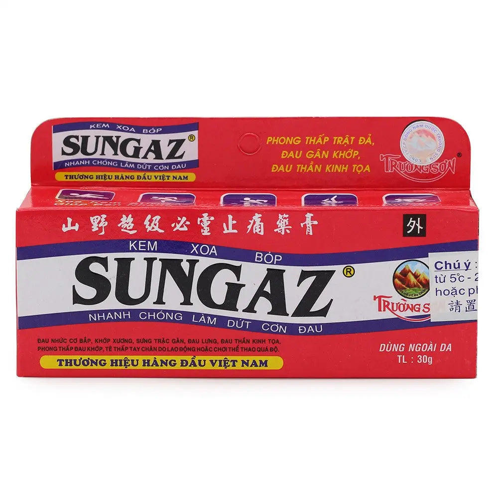 30g Vietnam Sungaz Rapid Pain Relief Yamano Relieve Pain Balm Analgesic Cream Rheumatoid Arthritis Bone Spurs Frozen Shoulde madamtick uk supplements