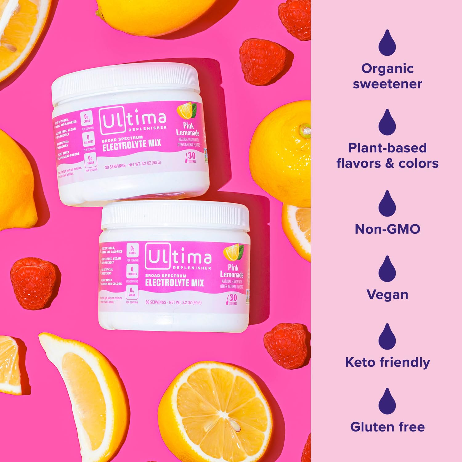Ultima Replenisher Daily Electrolyte Drink Mix – Pink Lemonade, 30 Serving – Hydration Ultima Replenisher uk supplements