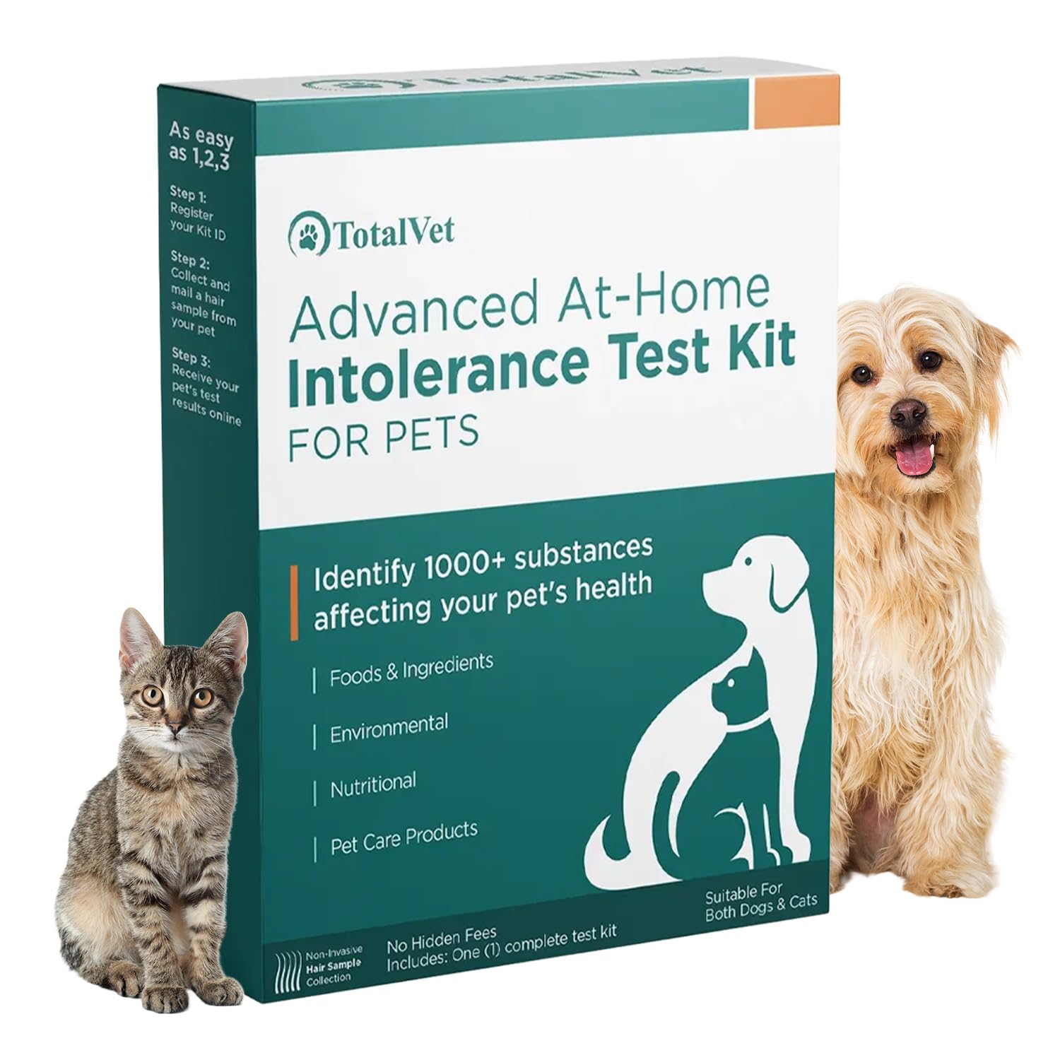 TotalVet Dog Allergy +1000 Food & Nutritional Sensitivity Test, Pet Intolerance Kit at Home — Advanced Complement to DNA Tests for Complete Pet Wellness TotalVet uk supplements