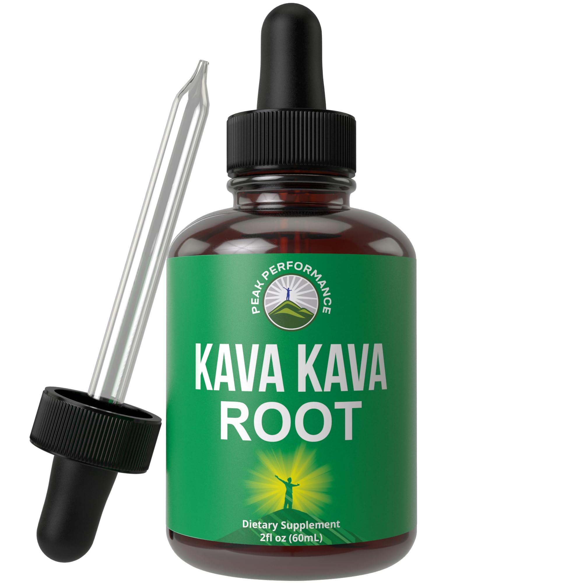 Peak Performance Kava Kava Root Extract Calming Liquid Drops More Concentrated - 1:3 Extraction Ratio. Vegan Supplement Aid for Relaxation, Natural Sleep. Sugar Free Gluten Free USA Tested Tincture Peak Performance uk supplements