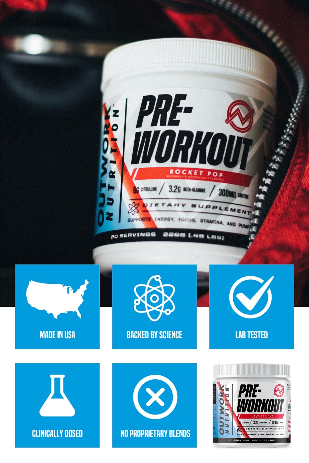 Outwork Nutrition Pre-Workout Supplement with Nootropics - Energy & Mental Focus Outwork Nutrition uk supplements