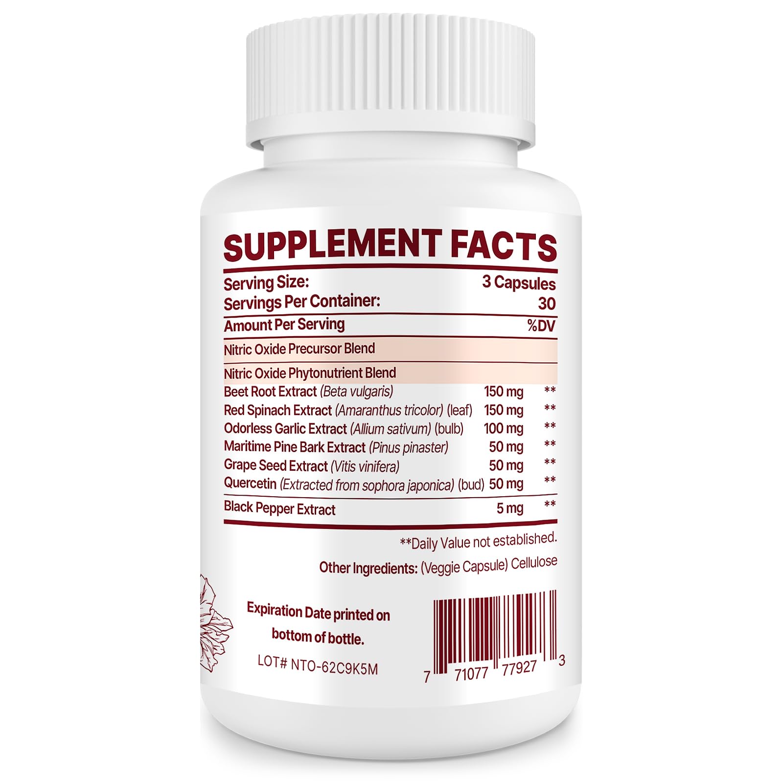 Zdoroviye Nitric Oxide Supplement for Men, 90 Capsules (2 Pack) Zdoroviye uk supplements