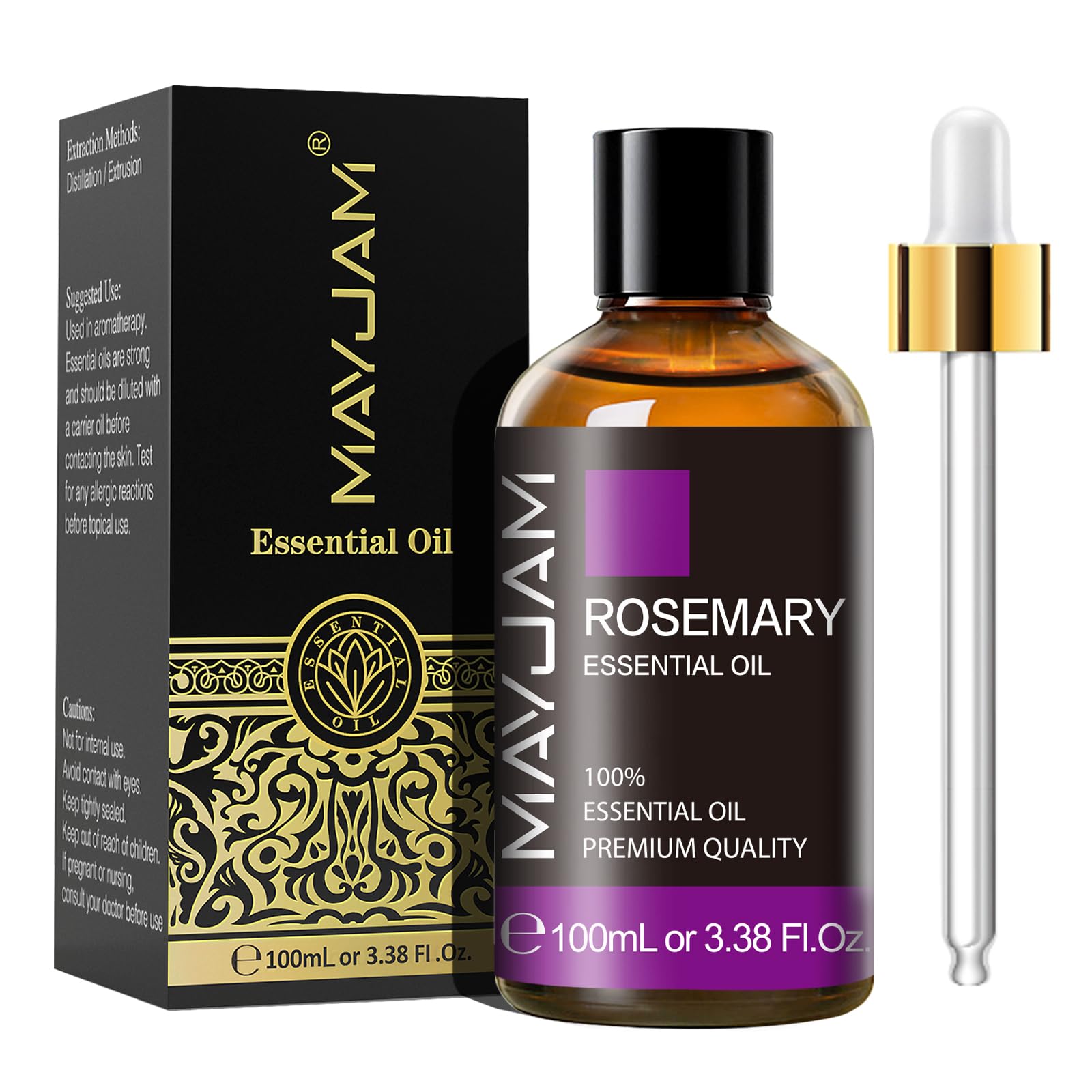 MAYJAM Essential Oil, Rosemary Oil 3.38FL.OZ - Rosemary Essential Oils for Diffusers for Home MAYJAM uk supplements