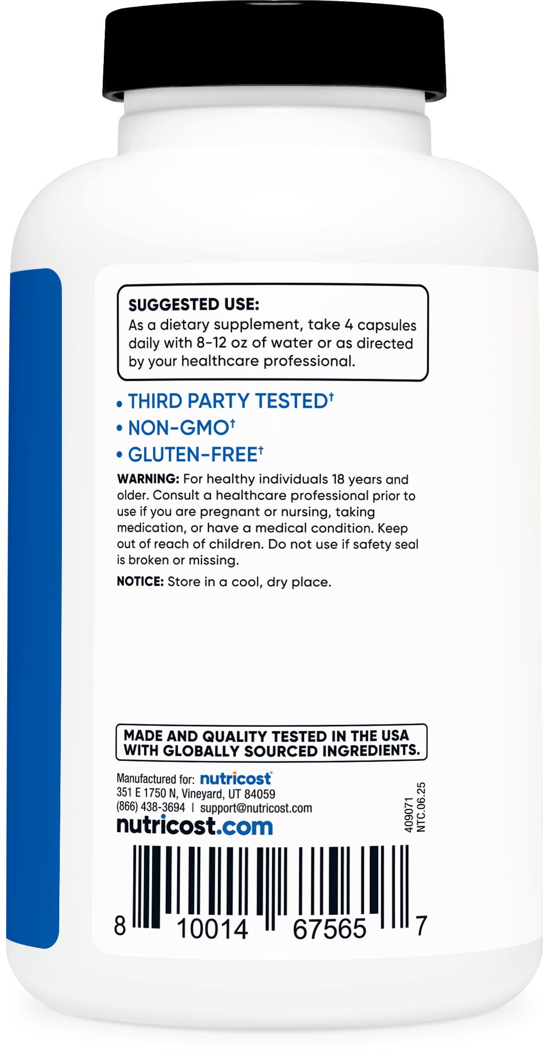 Nutricost Creatine Monohydrate 3,000mg, 180 Capsules (750mg Per Capsule) - Gluten Free, Non-GMO Nutricost uk supplements