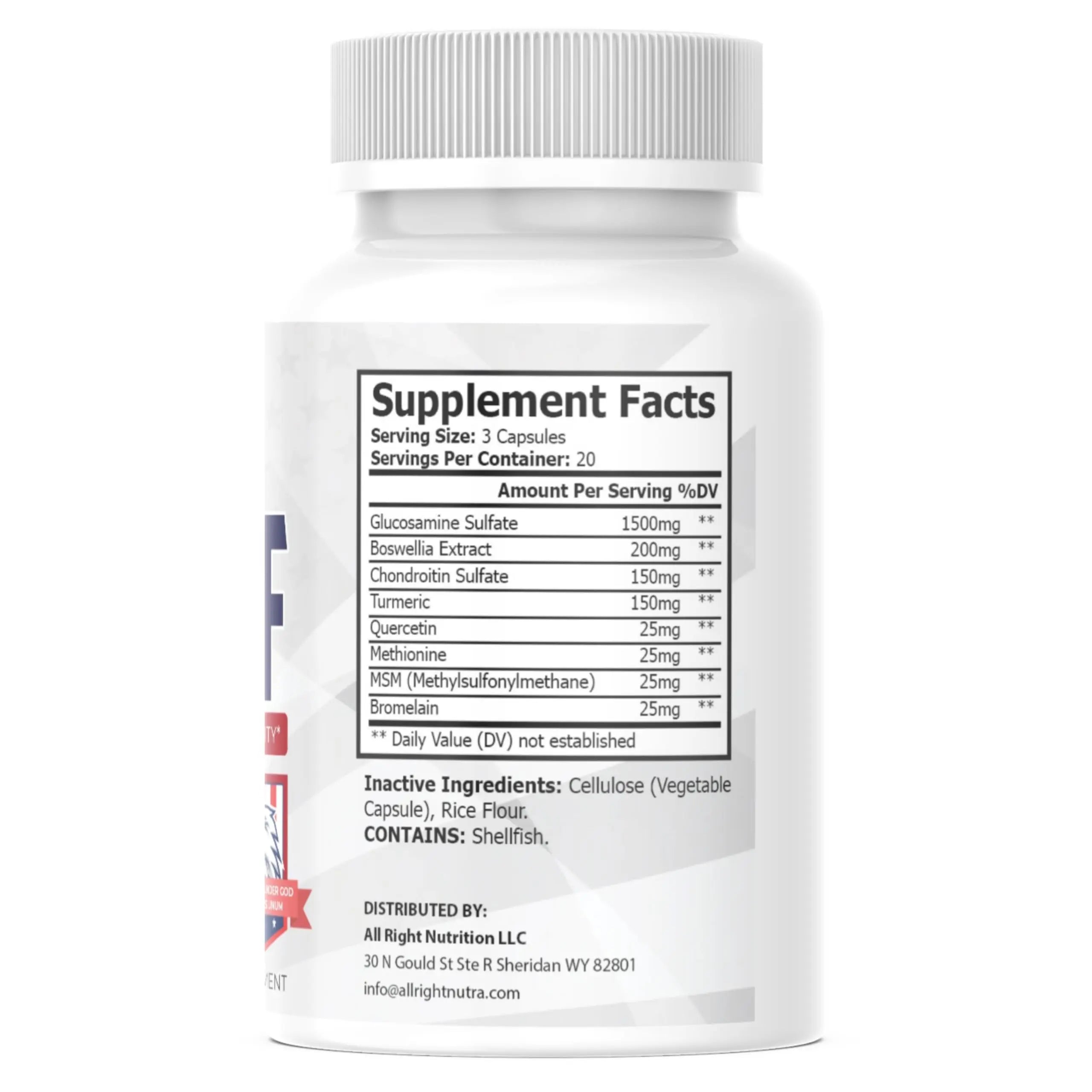 All Right Nutrition Joint Chief - Joint & Muscle Support - Mobility Aid - 60 Capsules All Right Nutrition uk supplements