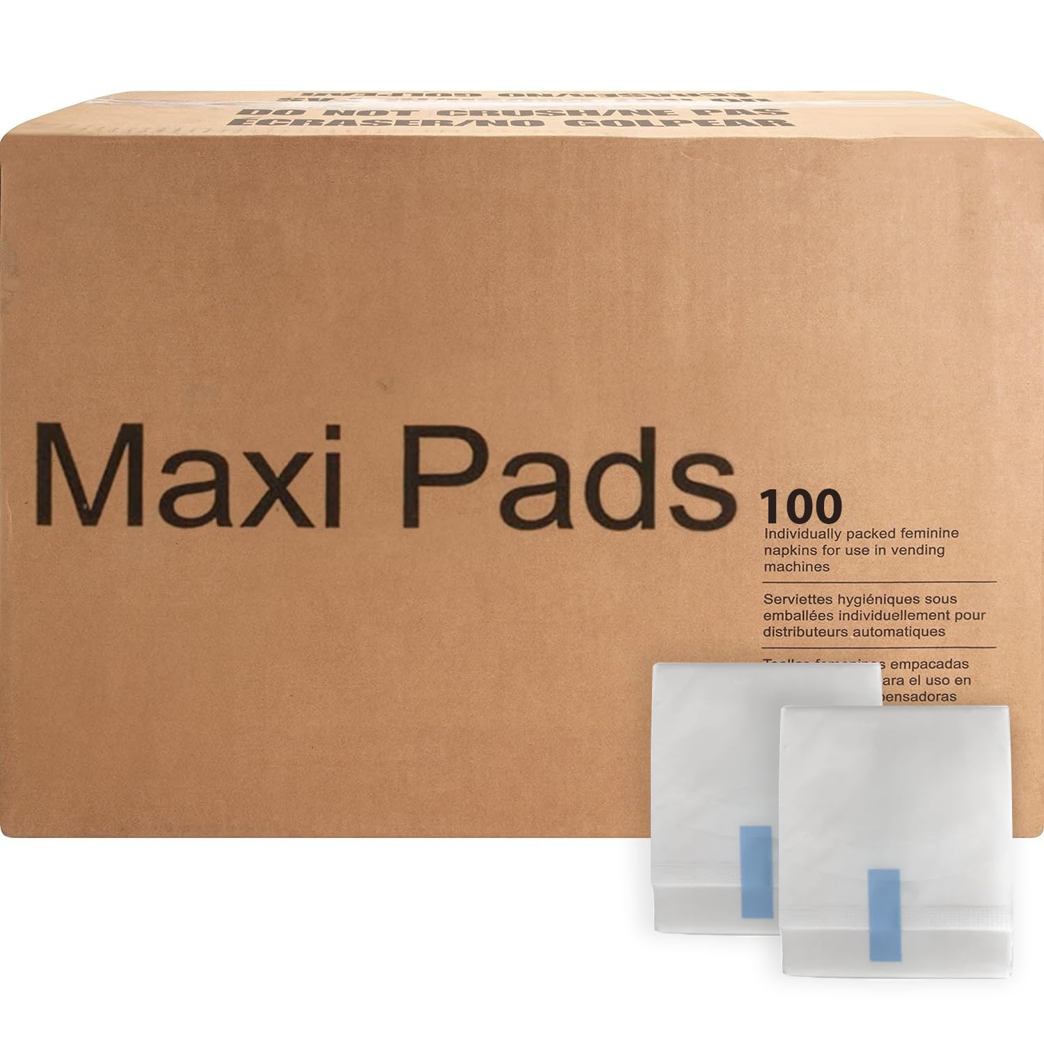 100 Bulk Pads with Wings Individually Wrapped for Women Homeless, Postpartum, Hospitals Trail maker uk supplements