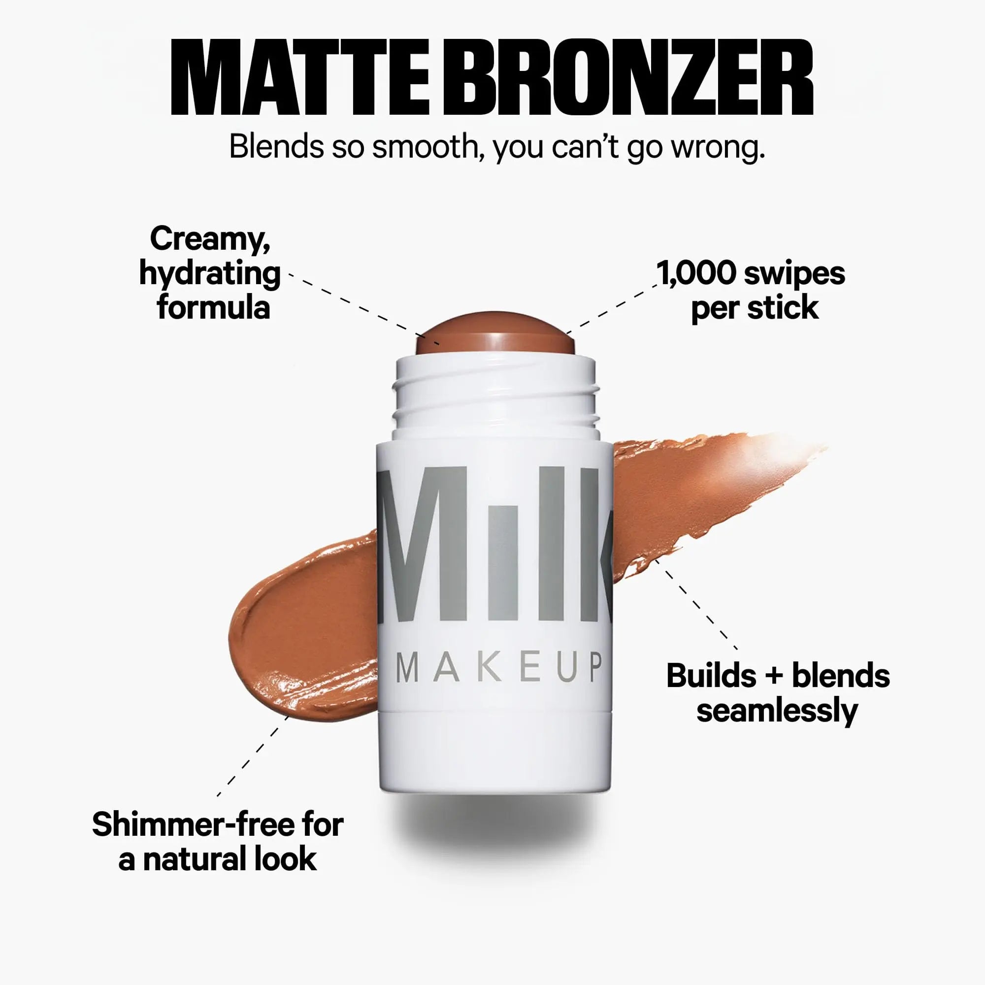 Milk Makeup Bronzer, Blush + Highlighter Set – Bronzer in Baked .19oz, Multi-Use Cream Blush + Lip Color in Werk (Dusty Rose) .21oz and Highlighter Stick in Lit (Champagne) .21oz – Hydrating Formulas Milk Makeup uk supplements