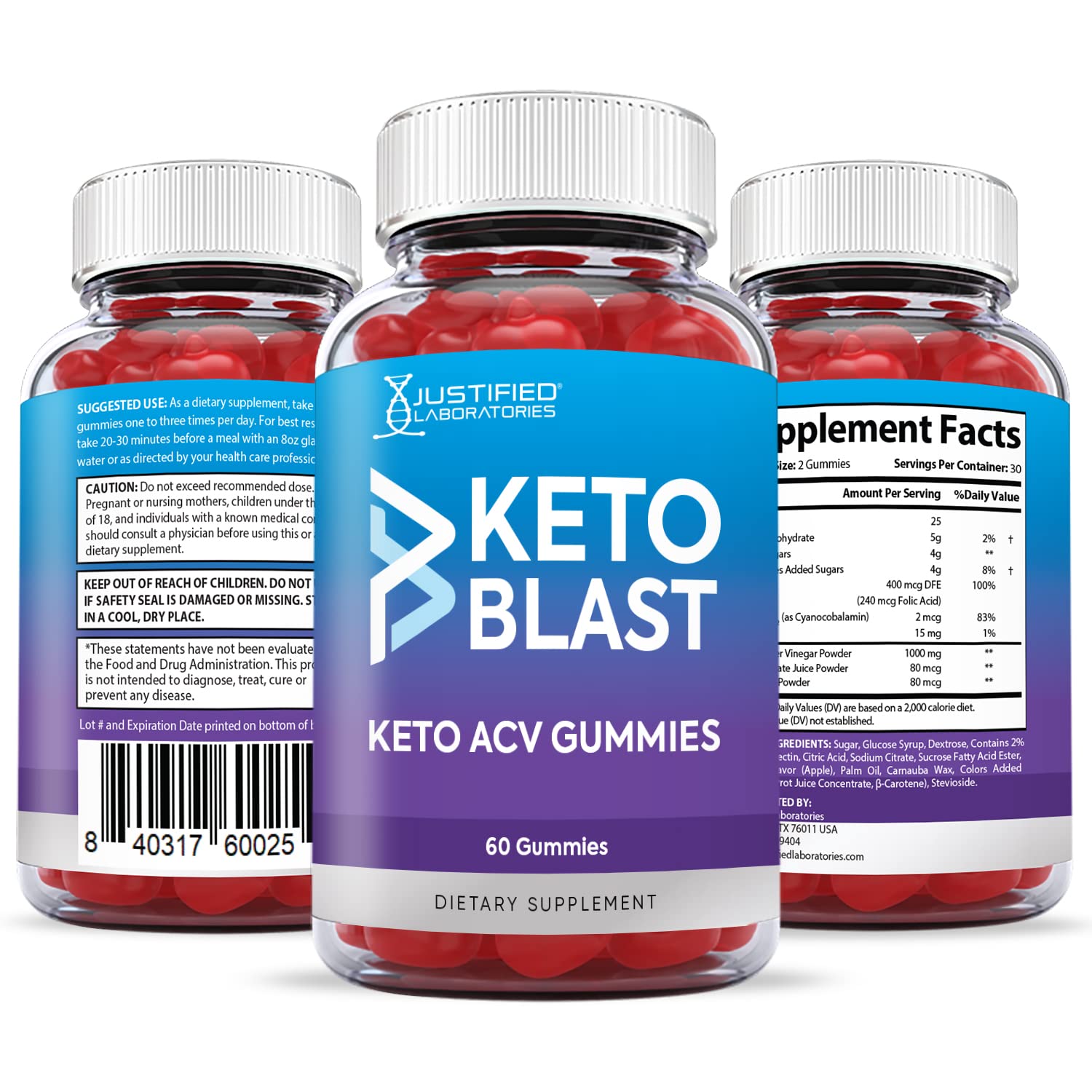 Justified Laboratories Keto Blast Gummies 1000MG ACV with Pomegranate Juice Beet Root Justified Laboratories uk supplements