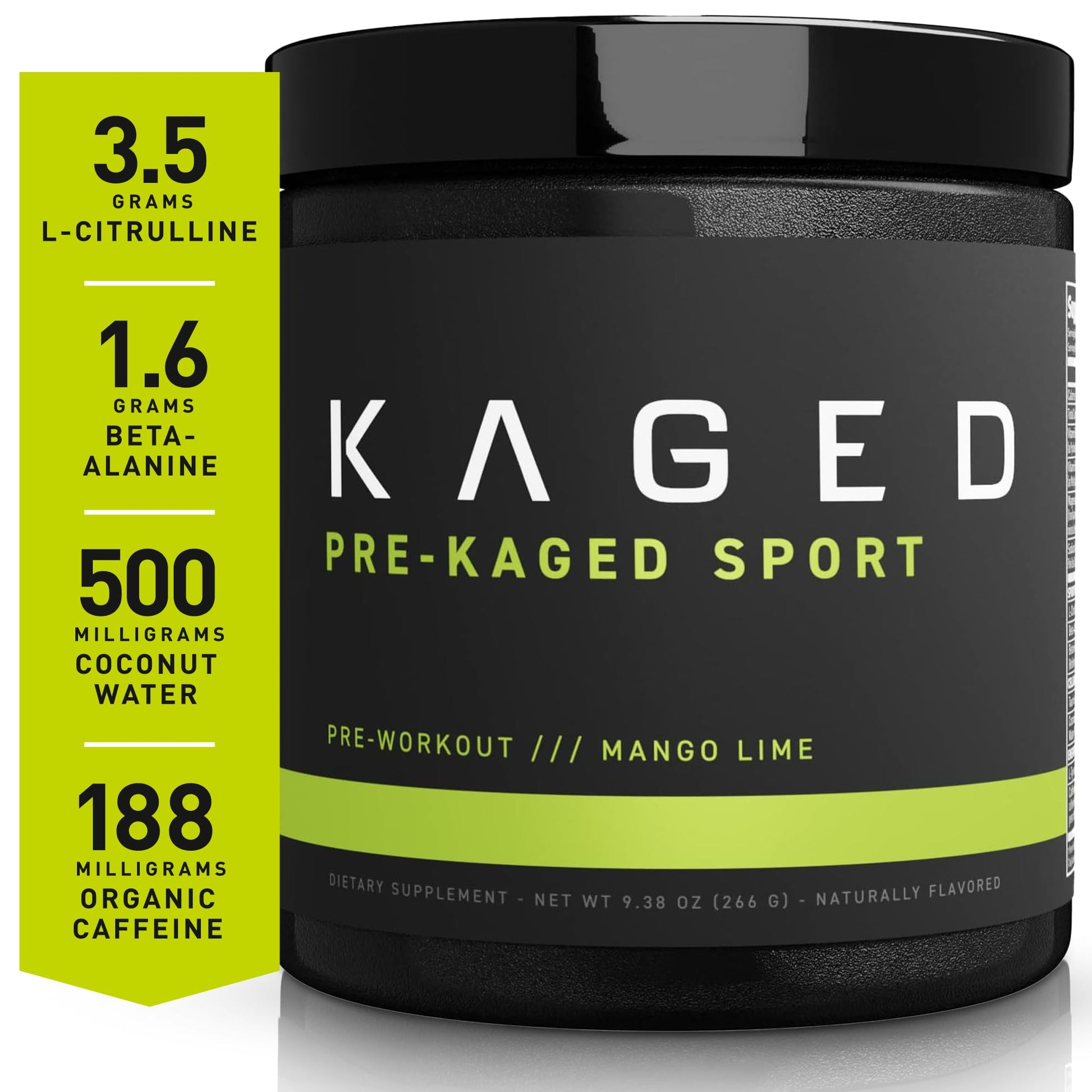 Kaged Athletic Sport Pre Workout Powder | Mango Lime | Energy Supplement for Endurance Kaged uk supplements