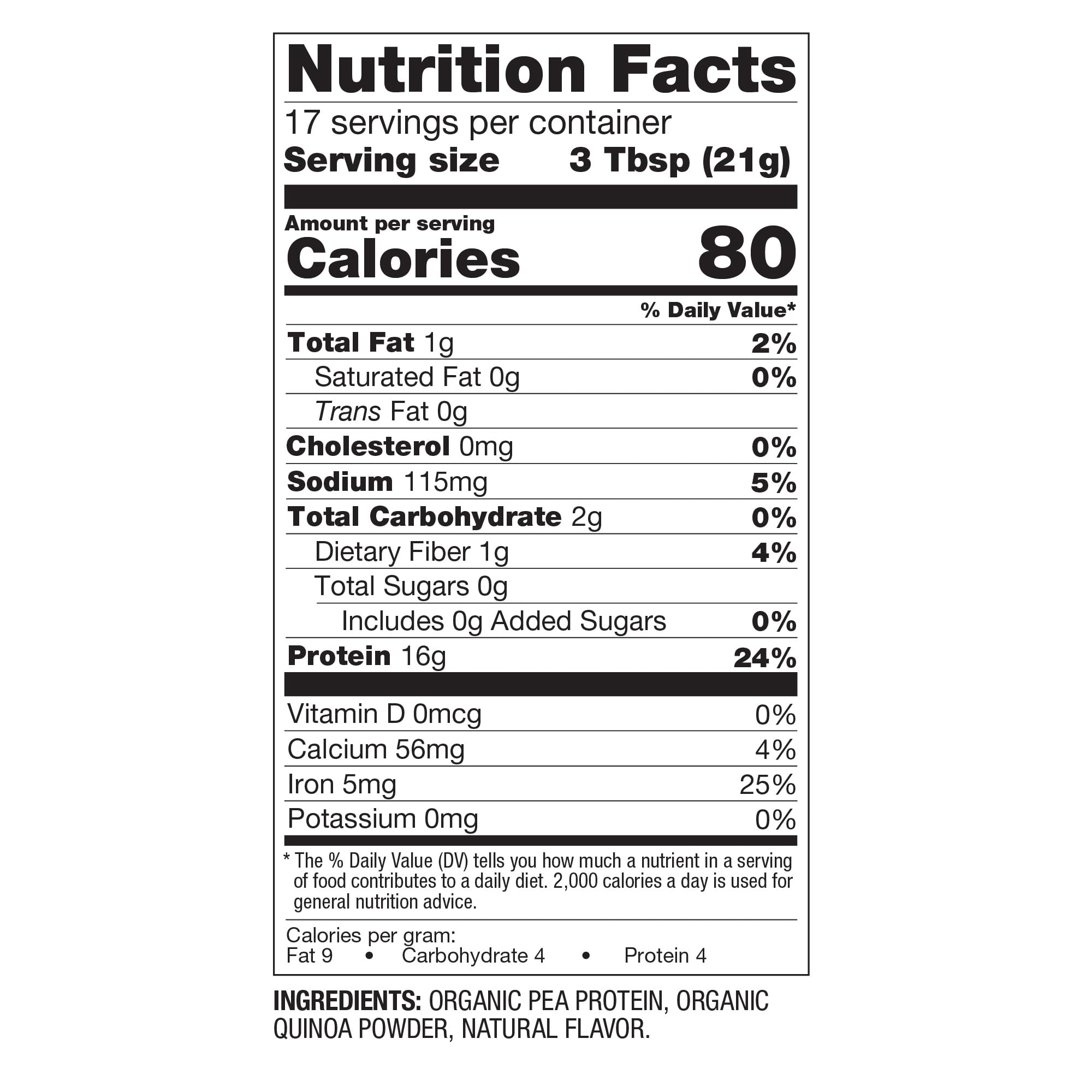 BetterBody Foods Organic Plant Based Protein Powder, 16g of Protein 24% DV, Vegan, Low Net Carbs, Gluten Free, Dairy Free, No Sugar Added, Soy Free, Non-GMO, 12.7 Ounces BetterBody Foods uk supplements