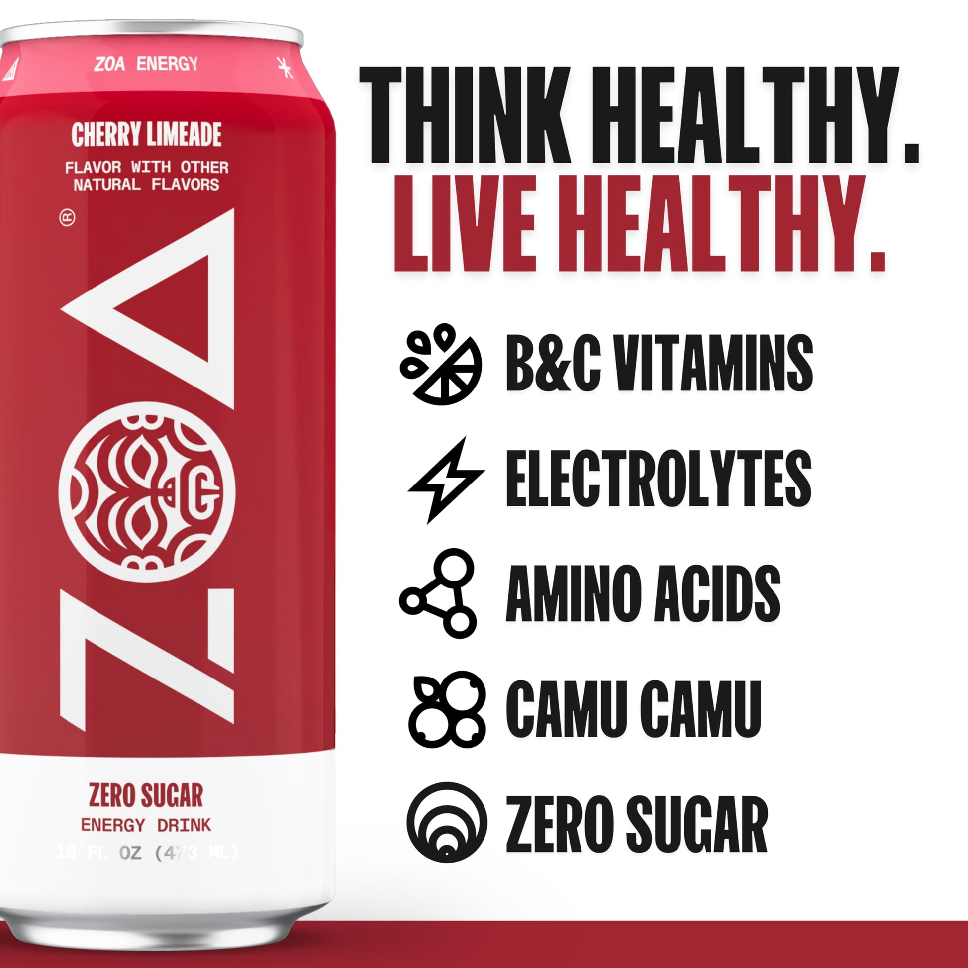 ZOA Energy Drink & Pre-Workout Powder Bundle, Cherry Limeade ZOA uk supplements