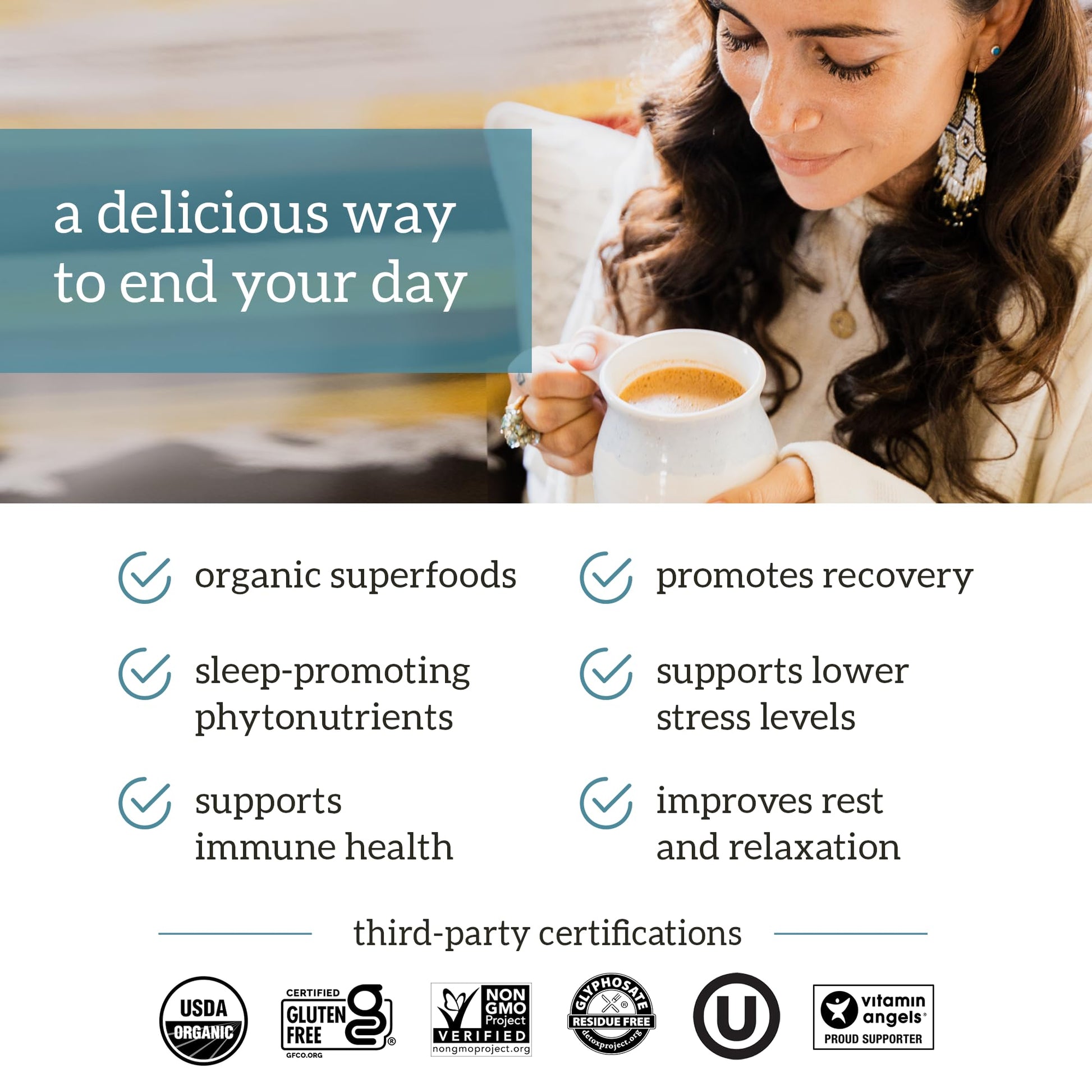 Organifi: Gold - Superfood Supplement Powder- 90 Servings (3 Pack) - Stress Support Organifi uk supplements