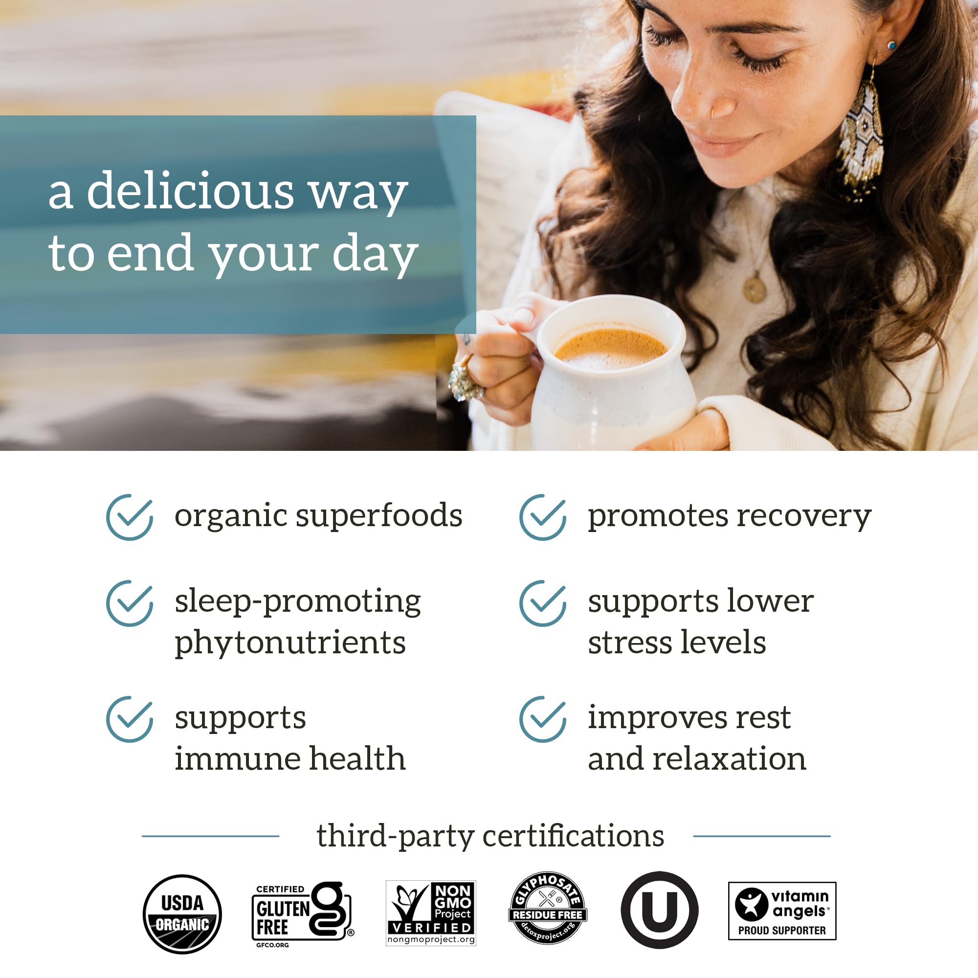 Organifi: Gold - Superfood Supplement Powder- 90 Servings (3 Pack) - Stress Support Organifi uk supplements