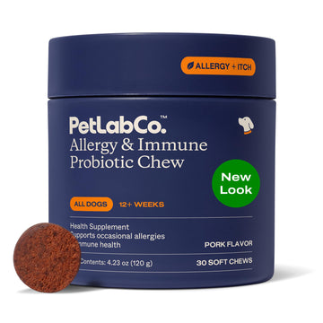 PetLab Co. Allergy & Immune Probiotics for Dogs, Support Seasonal Allergies, Gut & Digestive Health - Pork Flavor - 30 Soft Chews - Packaging May Vary PetLab Co. uk supplements