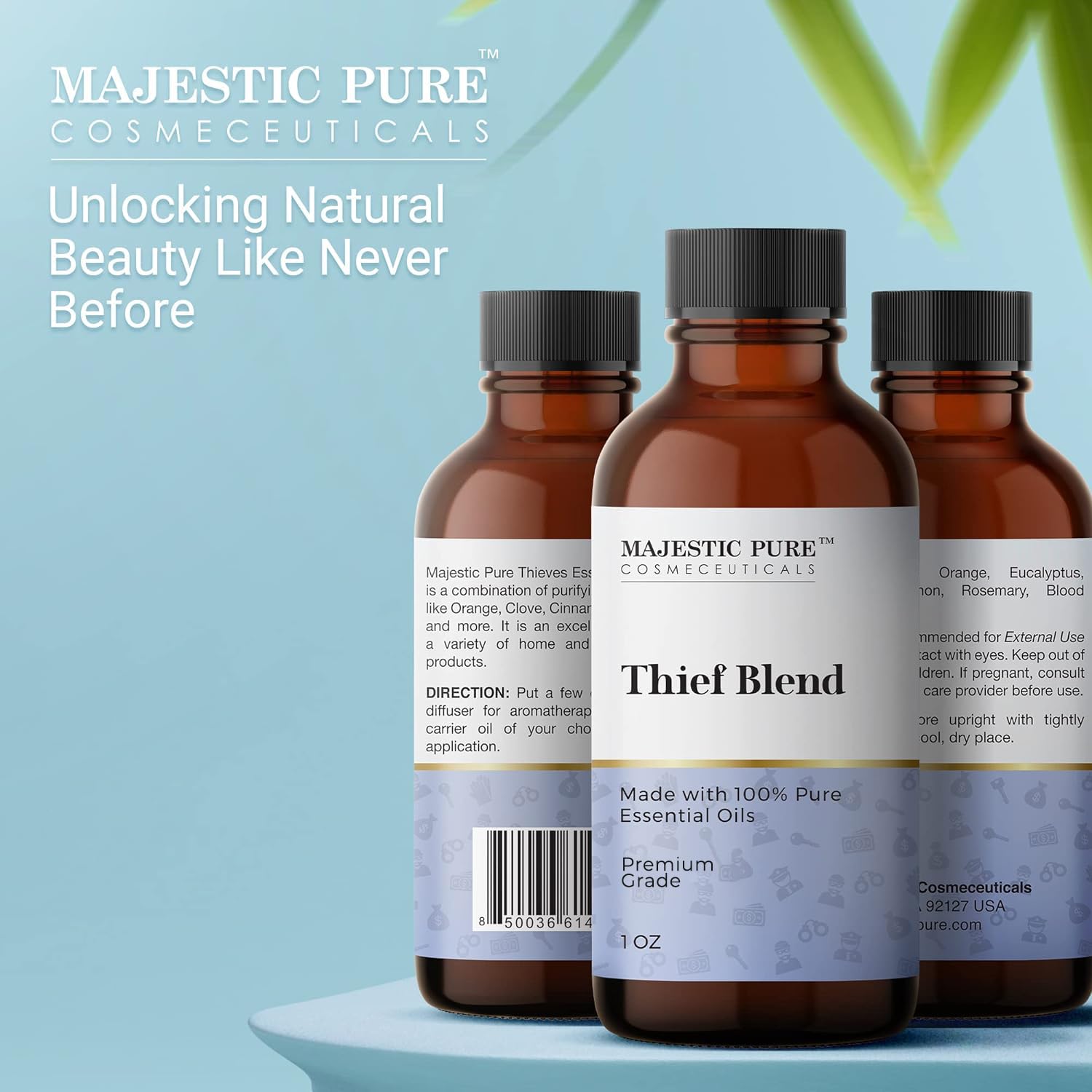 Majestic Pure Thieves Essential Oil Blend | 100% Pure Premium Oil for Uplifting Mood, DIY Products MAJESTIC PURE uk supplements