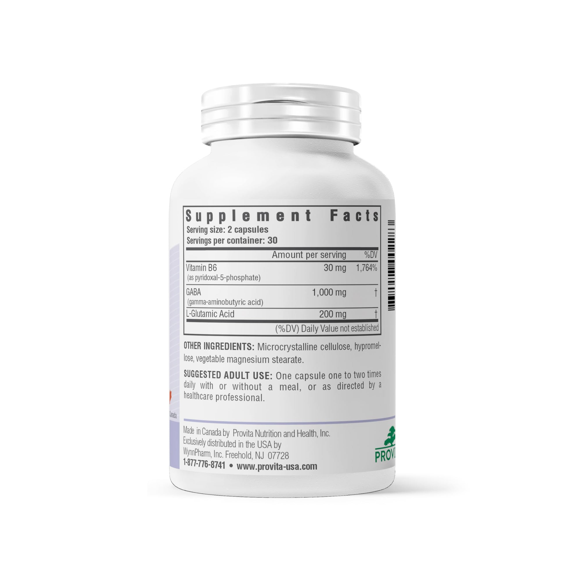 PROVITA Synergistic GABA Complex | GABA Supplement | with B6 & Glutamic Acid | Stress Relief Supplement | Mood Support | Relaxation & Calmness | Brain Support | Mood Enhancer | 60 Veg Capsules PROVITA uk supplements
