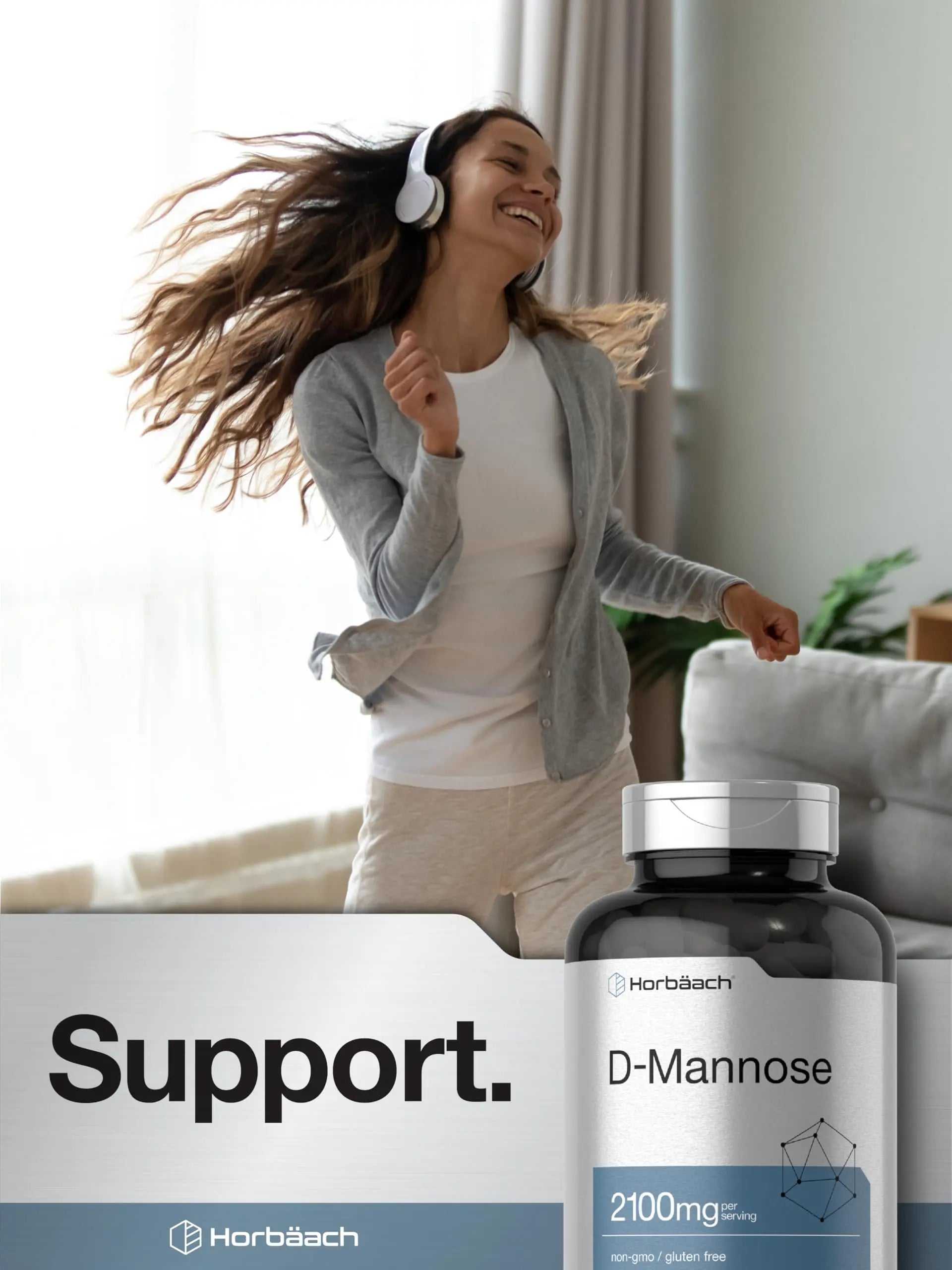 Horbäach D-Mannose Supplement 2100mg | 120 Capsules | Pills for Women and Men | Non-GMO & Gluten Free Horbäach uk supplements
