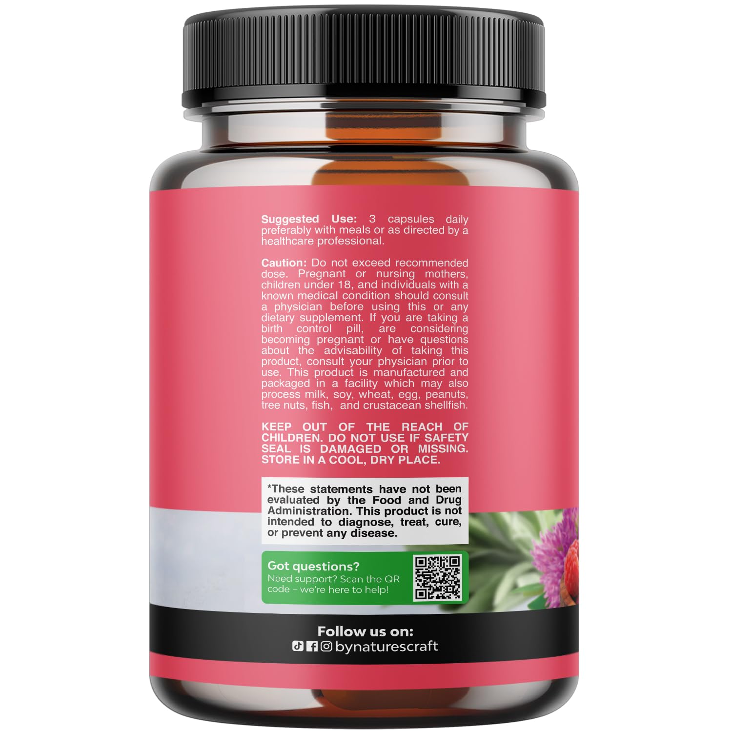 Complete Herbal Menopause Supplement for Women - Multibenefit Menopause Ease Hormone Balance for Women for Night Sweats Mood and More with Dong Quai Vitex Chaste Berry and Black Cohosh - 90 Count Natures Craft uk supplements