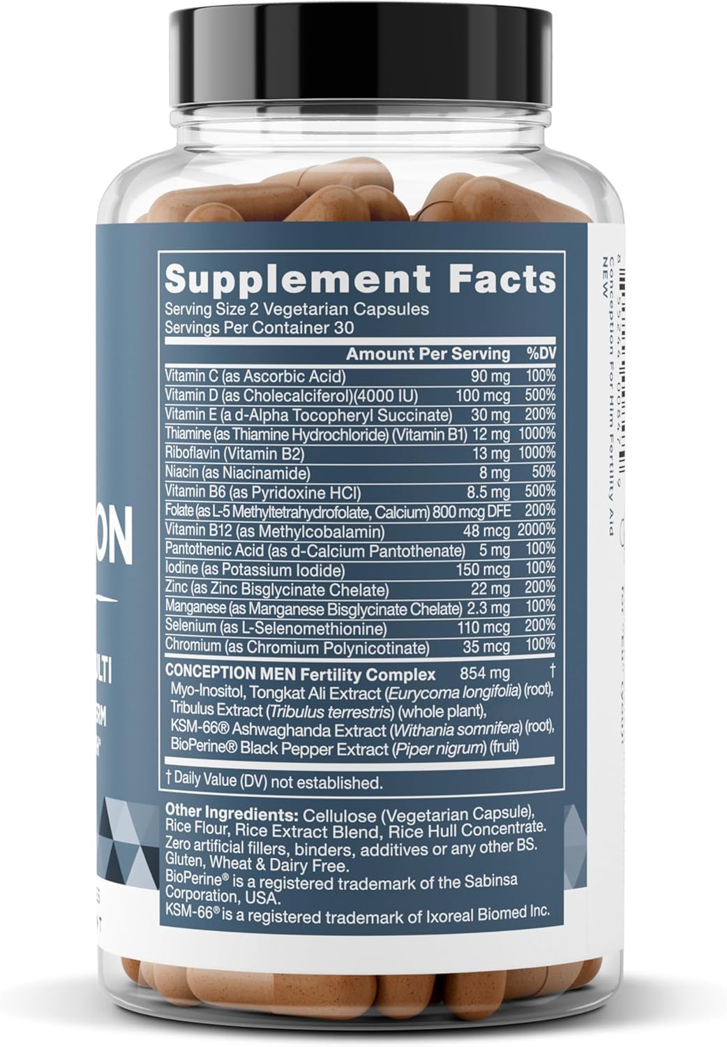 Conception for Him and Vital Liver Bundle - Male Fertility Booster & Prenatal Supplement + 9-in-1 Liver Support Eu Natural uk supplements