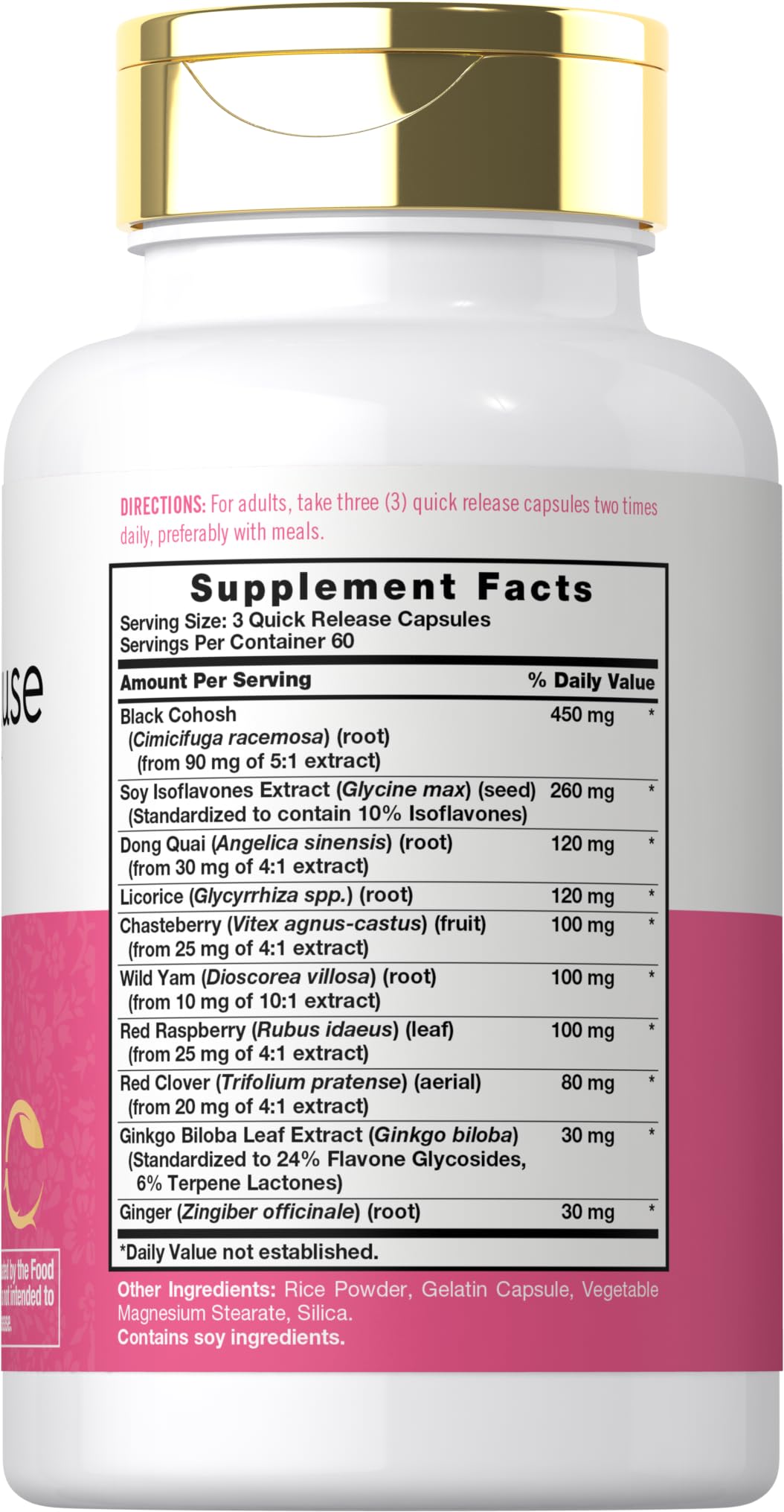 Carlyle Menopause Supplement for Women | 180 Capsules | Helps with Hot Flashes and Night Sweats | Non-GMO, Gluten Free Menopause Support Carlyle uk supplements