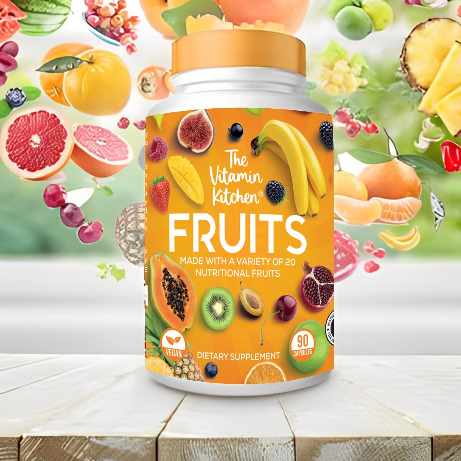 The Vitamin Kitchen Fruit and Veggie Supplements-90 Fruits, 90 Veggies Capsules The Vitamin Kitchen uk supplements