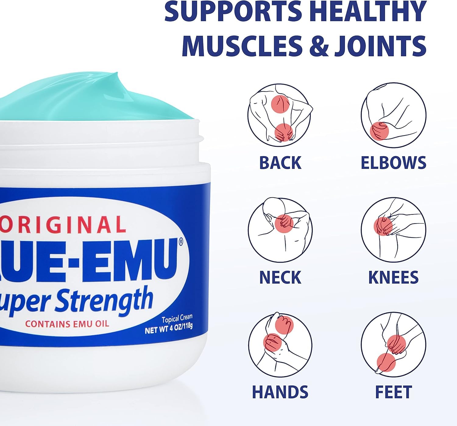 Blue Emu Cream, 1 Pack 12 oz BLUE-EMU uk supplements