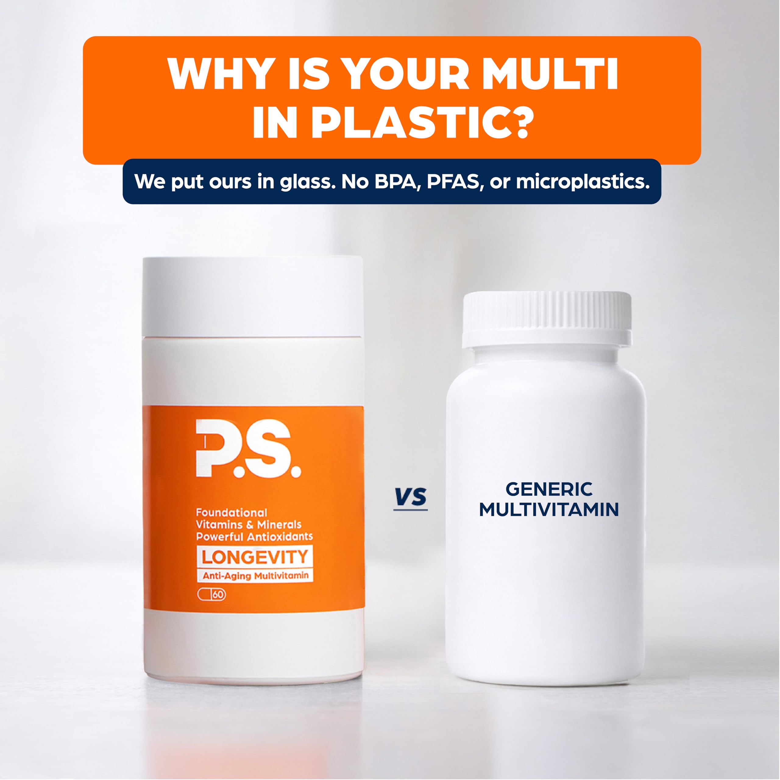 PS Longevity Supplement – Anti-Aging Multivitamin for Men & Women – Premium Methylated B Vitamins, CoQ10, NR, Urolithin A & Natural Antioxidants – Cellular Health, Energy & Memory – 2 Month Supply PS uk supplements