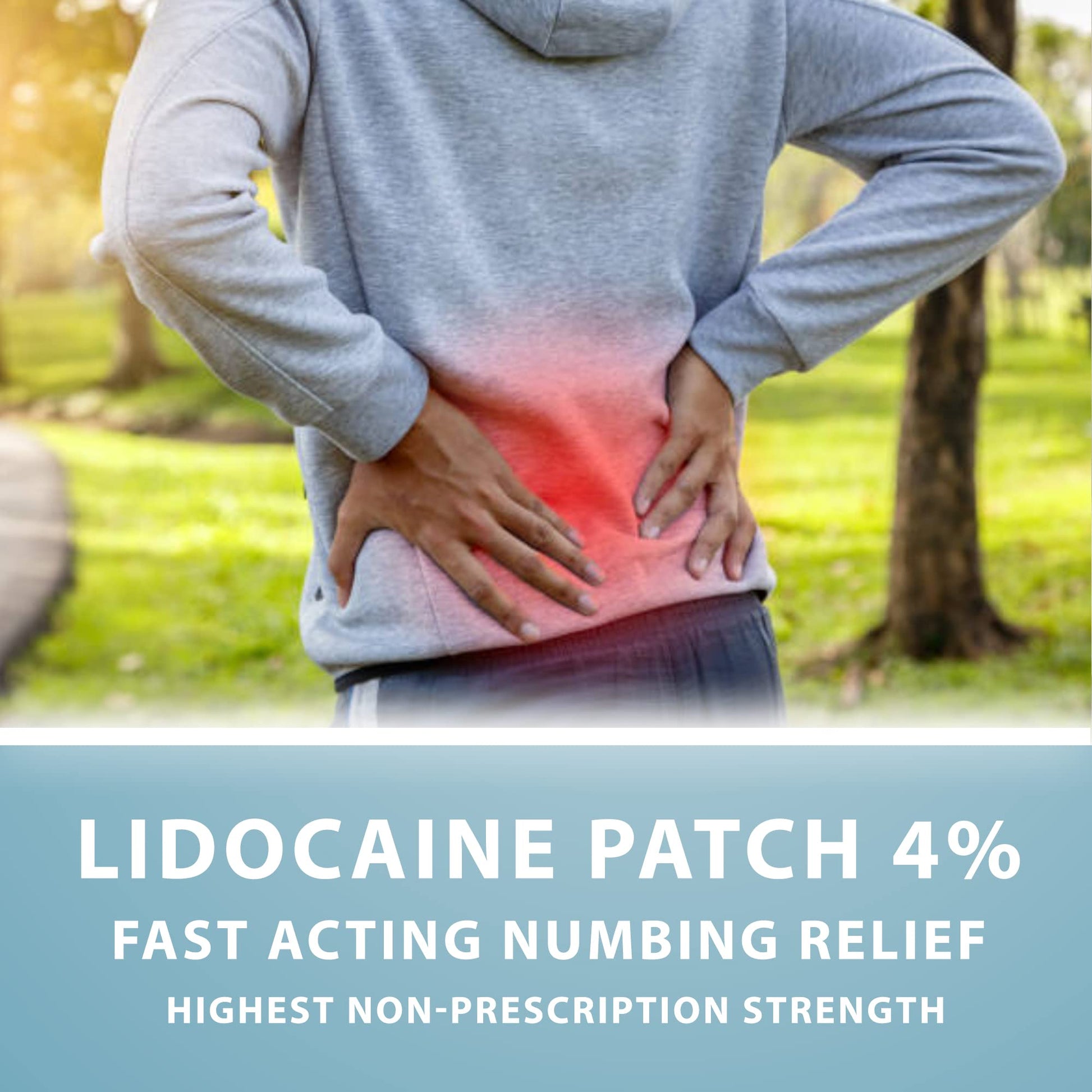 Curist Super Stick Lidocaine Patches Topical Pain Relief - Long Lasting Adhesive for Back Relief, Neck Relief, Sore Muscle Relief (20 Patches -1 Pack - 3x5 Lidocaine 4% Patches) Curist uk supplements