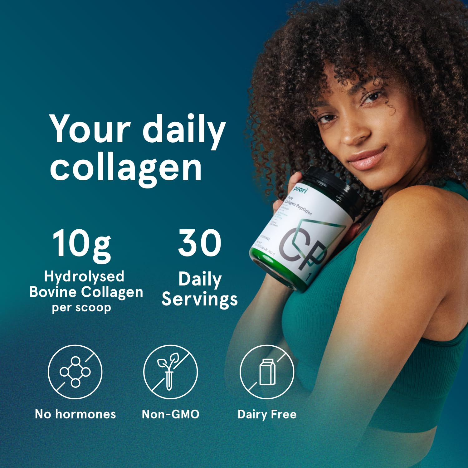 Puori CP1 Pure Collagen Hydrolysed Peptides 300g (30 Servings) Puori uk supplements