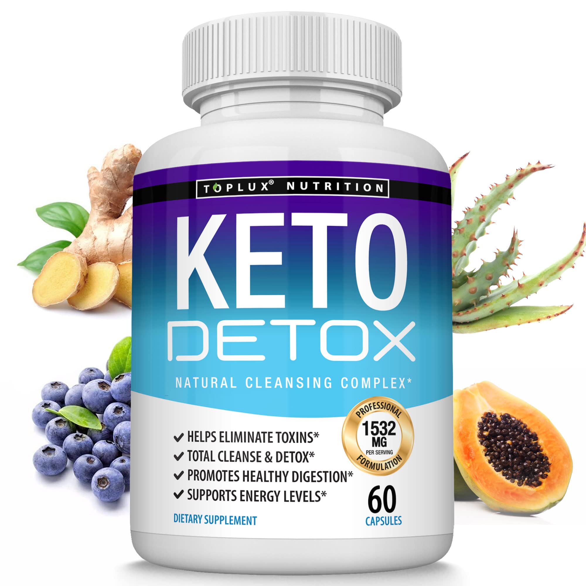 Toplux Keto Detox Pills Advanced Cleansing Extract – 1532 Mg Natural Acai Colon Toplux uk supplements
