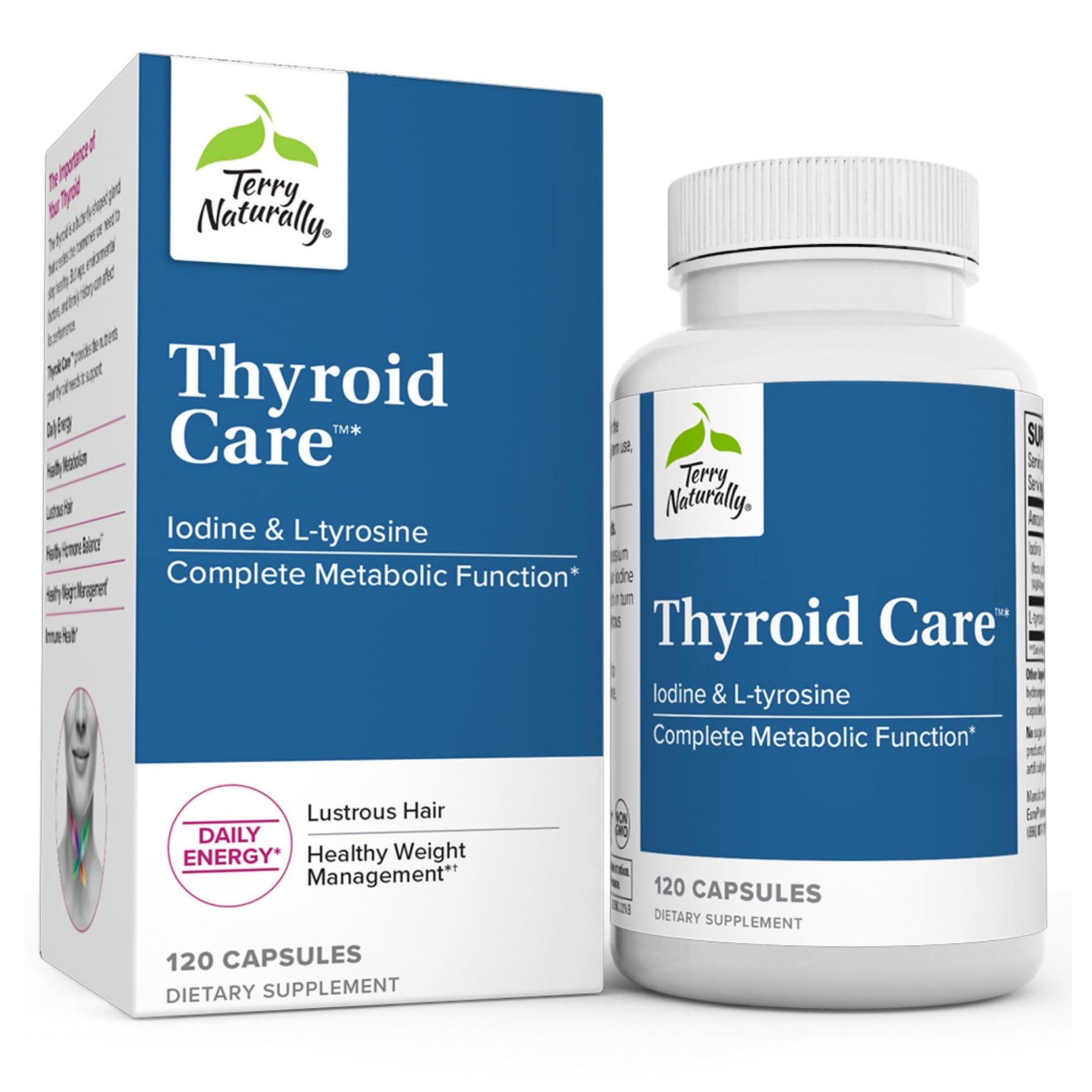 Terry Naturally Thyroid Care - 120 Capsules - Complete Metabolic Function - with Iodine Terry Naturally uk supplements