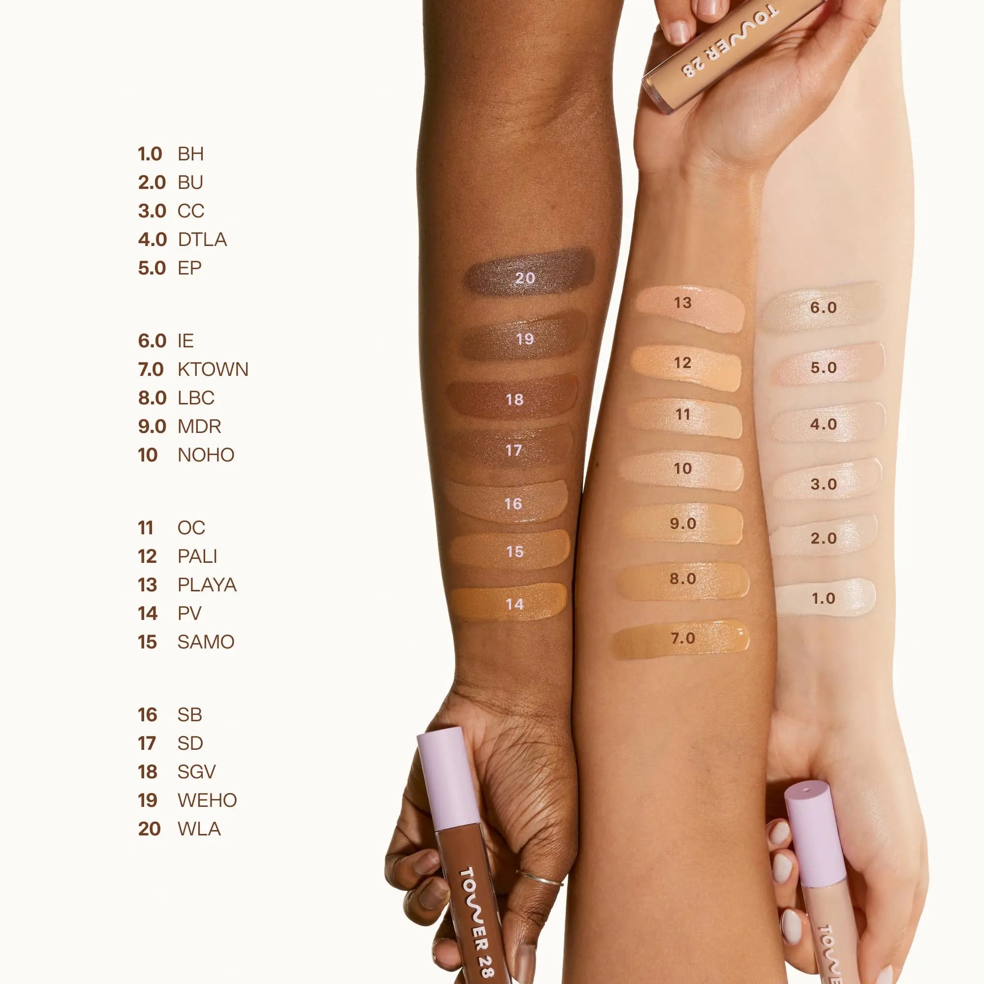 Tower 28 Swipe Serum Concealer - Hydrating Medium-Full Coverage Concealer + Under Eye Brightener - Skin Care Infused Makeup with Hyaluronic Acid + Soothing Centella - 1.0 Fair/Neutral (0.22 oz) Tower 28 uk supplements