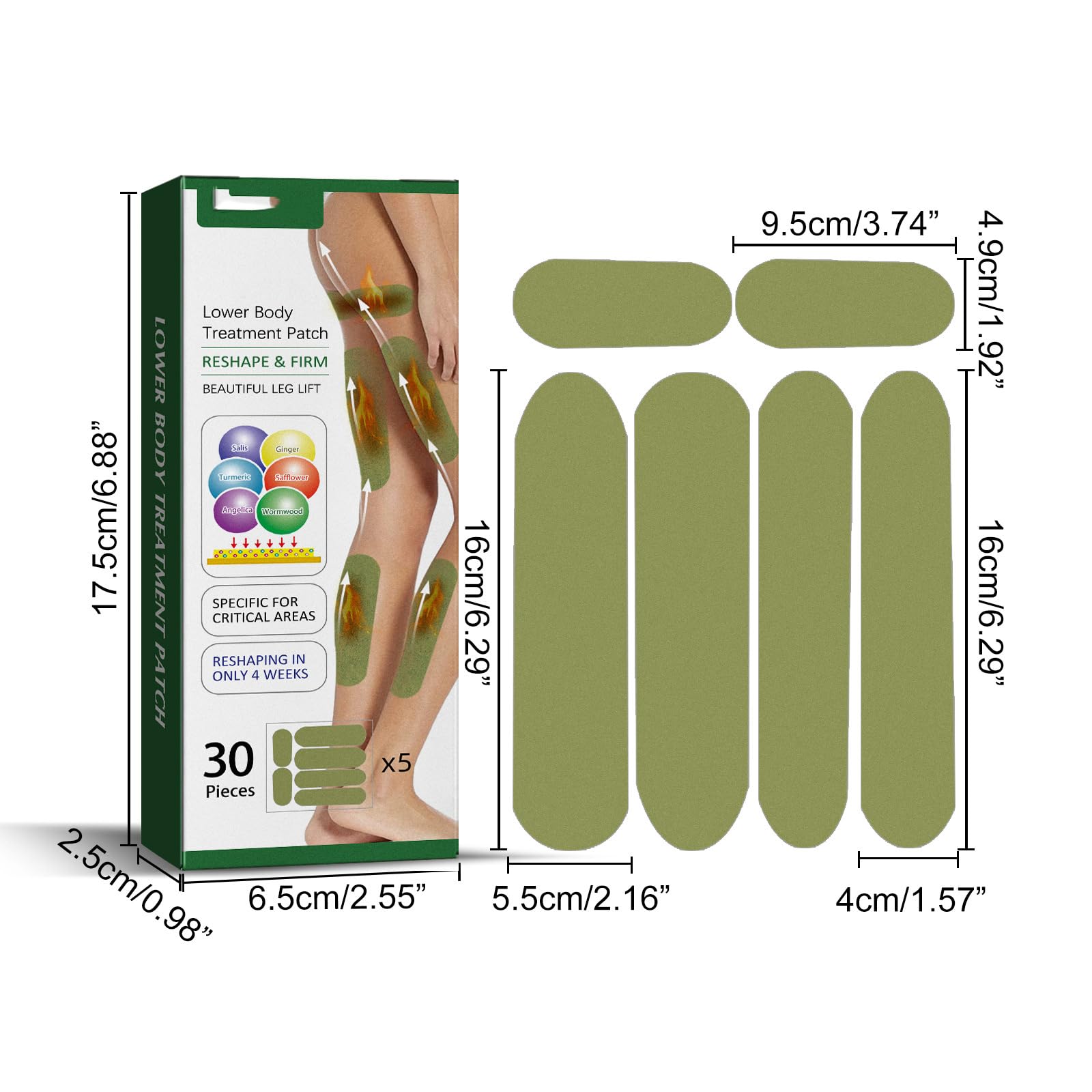 Herballegs Cellulite Reduction Patches, 2 Boxes/60PCS HerbalLegs Patches, Herbal Leg Lifting YSIRFD uk supplements
