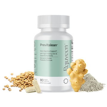 Rejuveen Previtalean | Prebiotic Fiber Supplement for Women | Supports Gut Health & Red Blood Cell Production | Contains Highly Bioavailable Iron, Folate & Vitamin B12 | 90 Ct, 30 Servings Rejuveen uk supplements