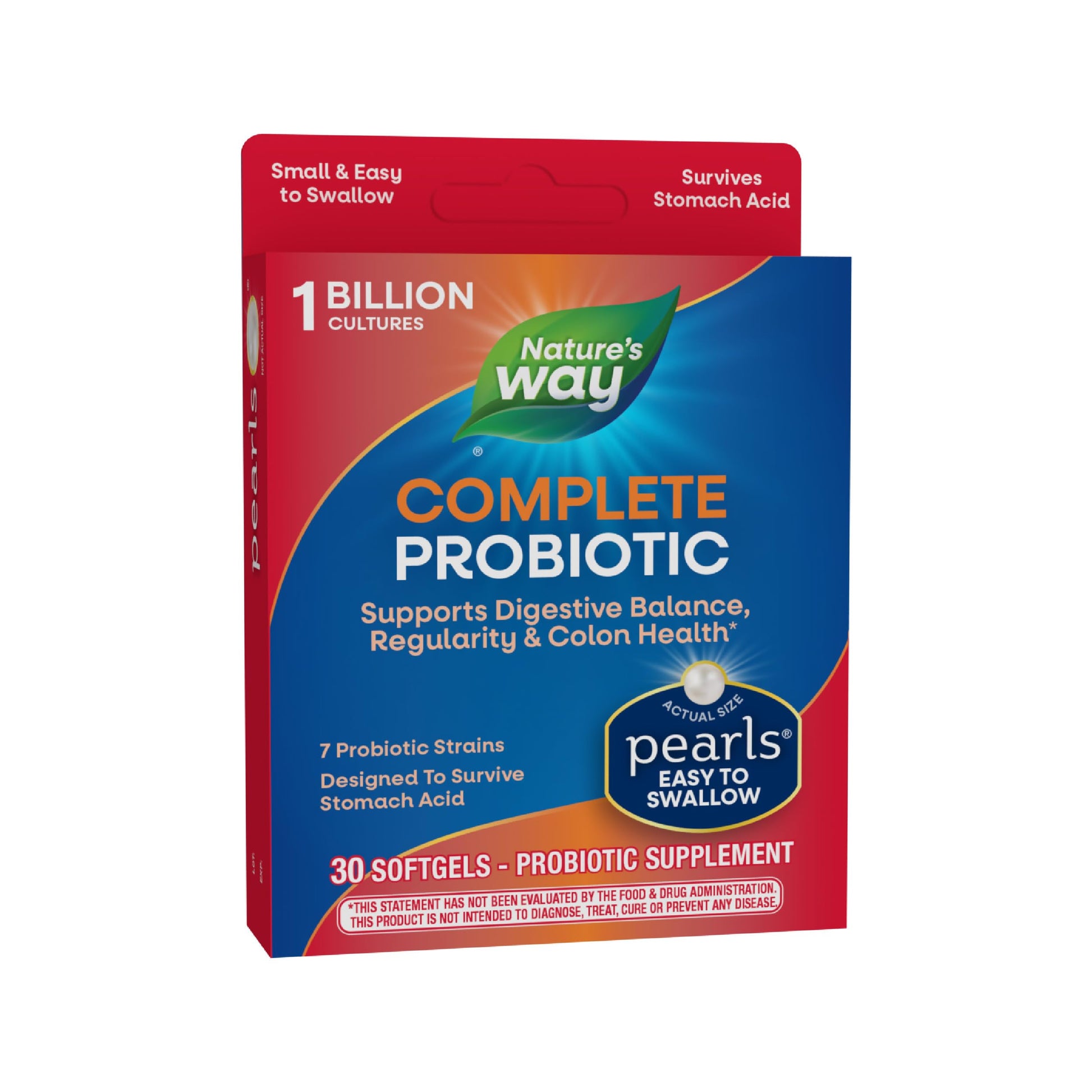 Nature's Way Complete Probiotic Pearls, Supports Digestive Balance*, 1 Billion Live Cultures, Supplement for Men and Women, No Refrigeration Required, 30 softgels Nature's Way uk supplements