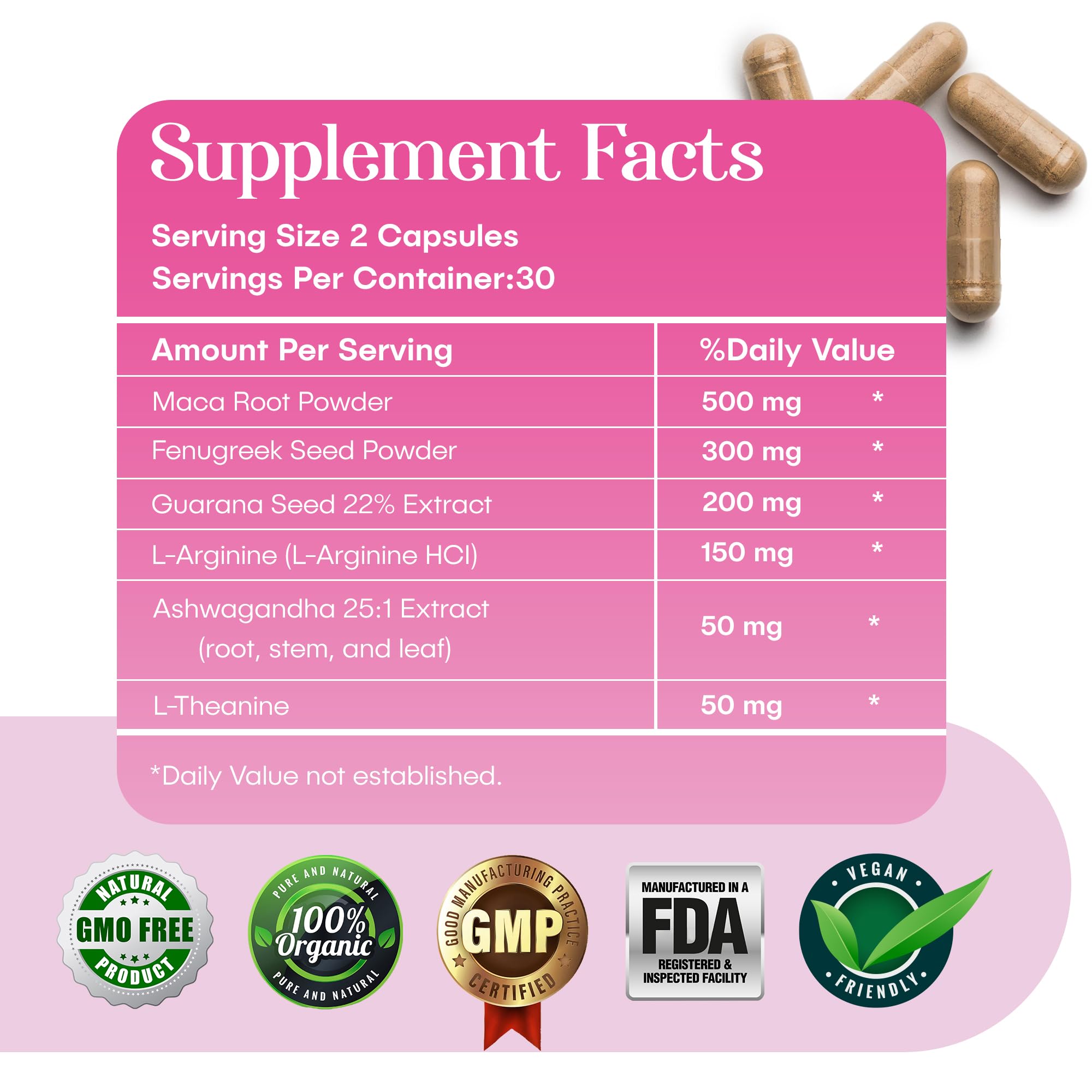 Waòm Wellness Crave – Women’s Desire Booster with Maca, Ashwagandha & L-Theanine – Natural Energy, Mood & Hormone Balance Support – 60 Vegan Capsules Waòm Wellness uk supplements