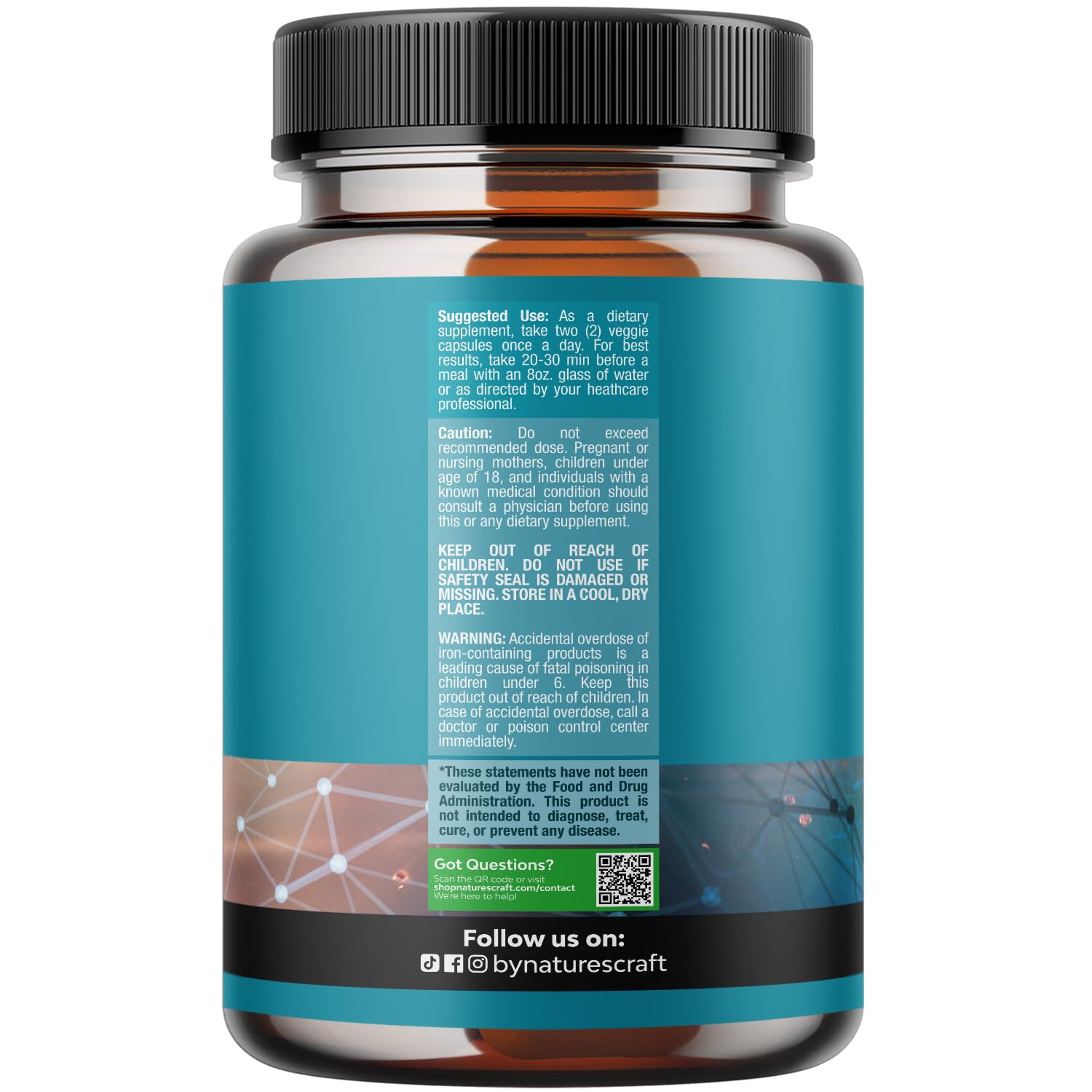 Nootropic Brain Supplement for Memory and Focus Enhancement - Vitamins for Mental Health & Clarity with VIT A, B6, Riboflavin, Niacin, Thiamin & Folate - Cognitive Complex for Mind Vitality - 60 Ct Natures Craft uk supplements