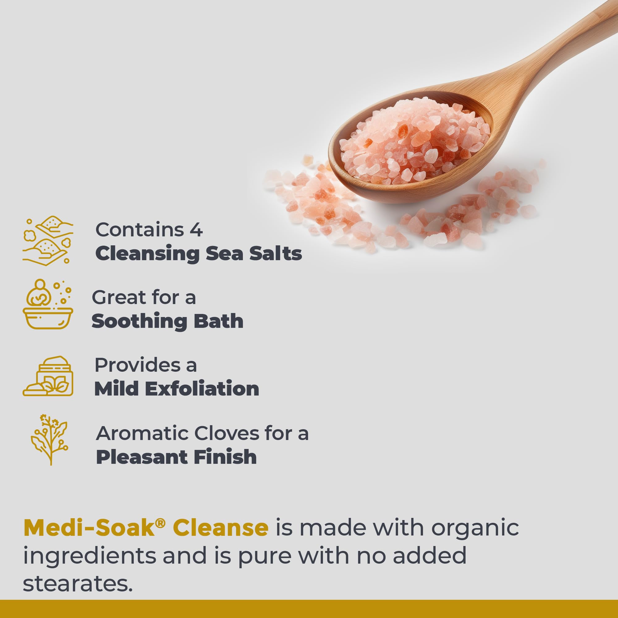 Premier Research Labs Medi-Soak - Bath Salts for Foot and Body Soak, Sea Salt Bath for Women and Men, Relaxing Mineral Bath Soak, Gentle Exfoliant, Organic, Vegan, No Added Fillers - 2 Lb Premier Research Labs uk supplements