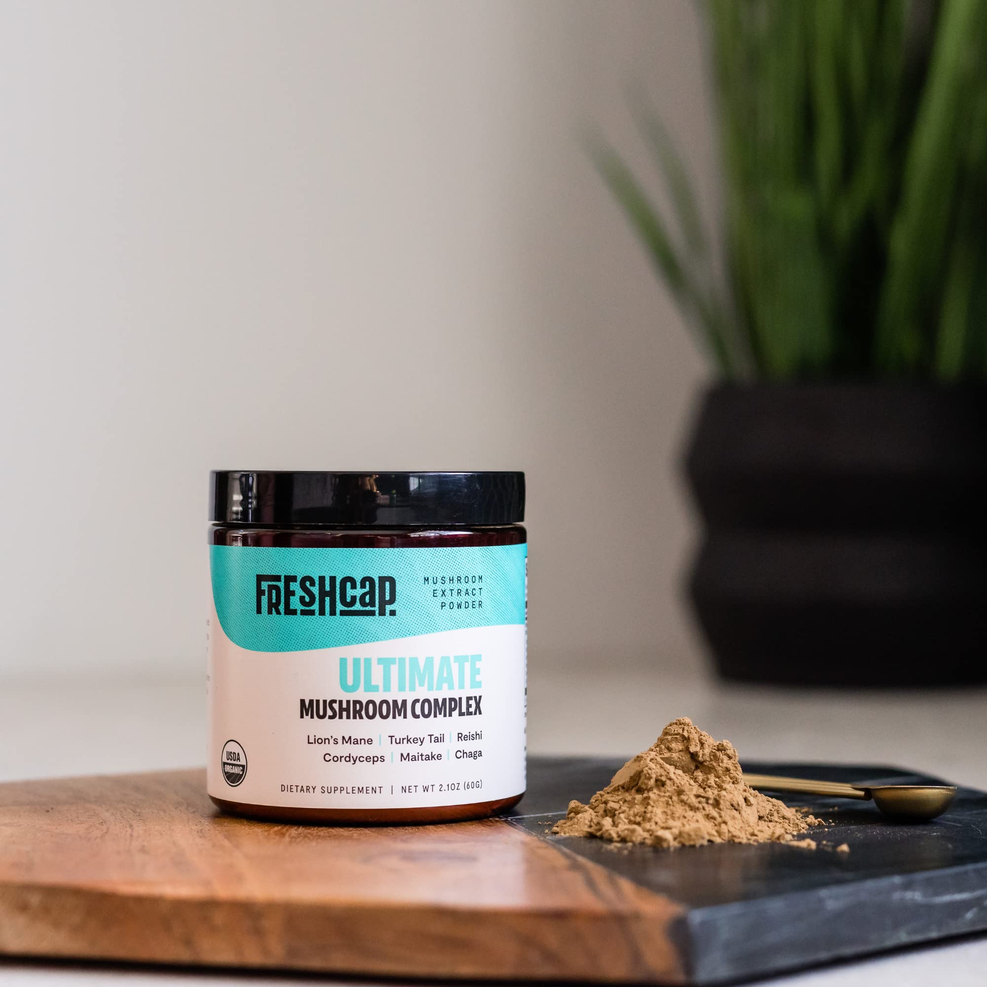 FreshCap Ultimate Mushroom Complex Powder - Lions Mane, Reishi, Cordyceps, Chaga FreshCap Mushrooms uk supplements