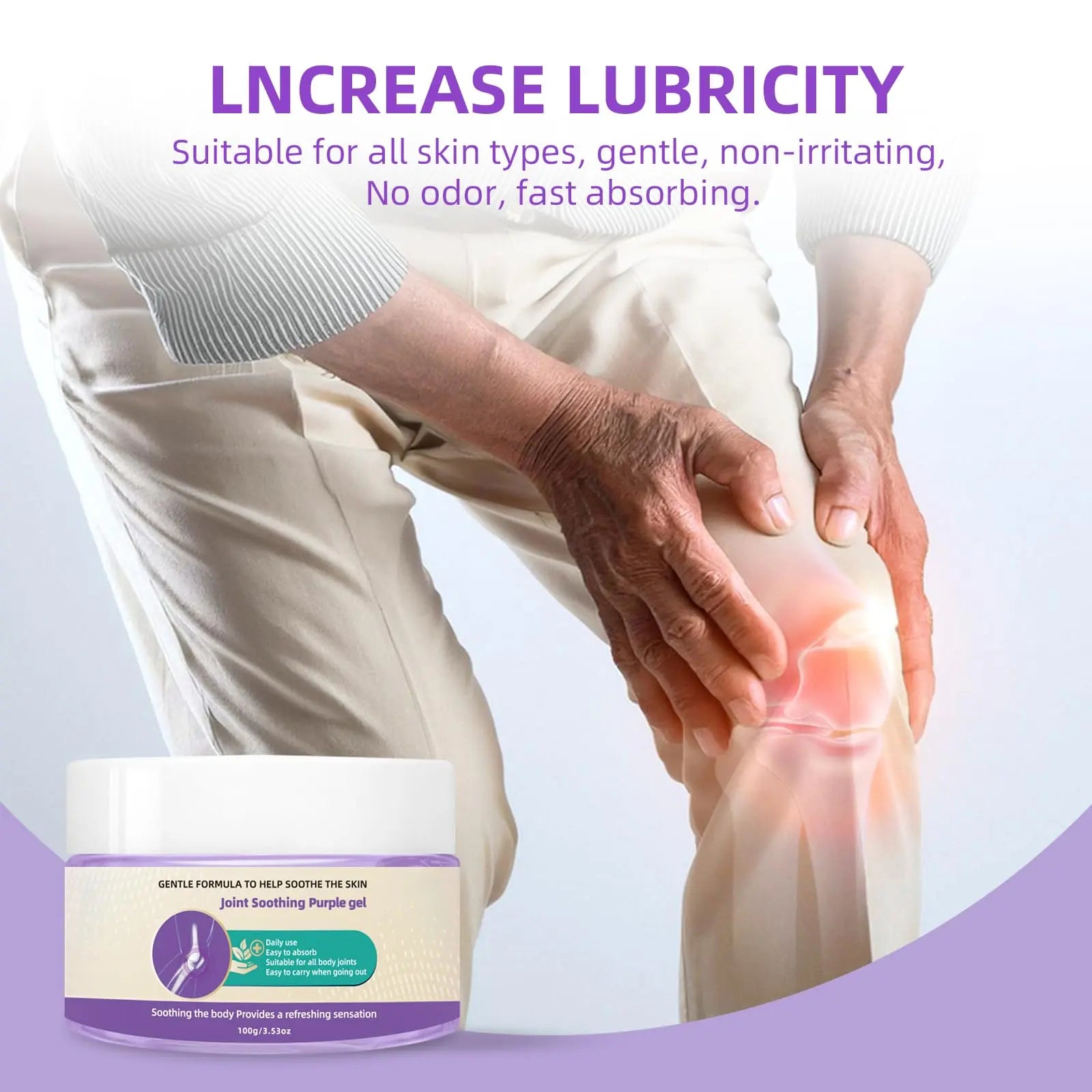 Nodfens Joint Pain Gel, Purple Relief Soothing Massage Cream for Knees, Neck, Feet, Hand Whole Body Nodfens uk supplements