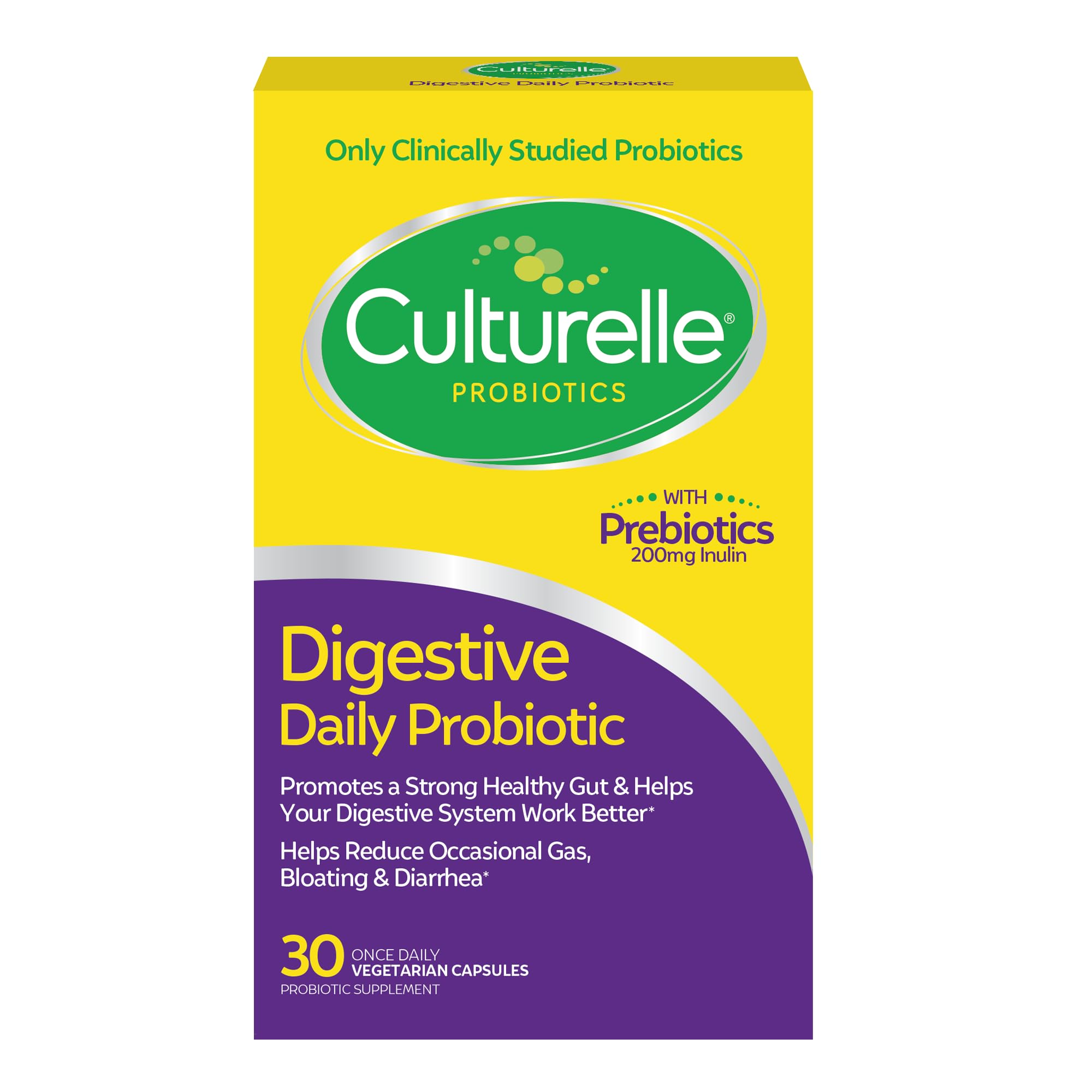 Culturelle Daily Probiotic Capsules For Men & Women, Most Clinically Studied Probiotic Strain, Digestive & Gut Health, Supports Occasional Diarrhea, Gas & Bloating, 1 Month Supply, 30 CT Culturelle uk supplements