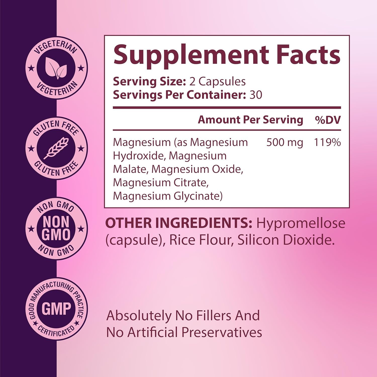 Magnesium Complex for Women – Spectrum 5-Form Magnesium Complex (500 mg), High Absorption Glycinate, Citrate, Oxide & Malate – Vegan, Non-GMO Supports Sleep, Energy, Hormone & Bone – 60 Capsules GlowTrue uk supplements