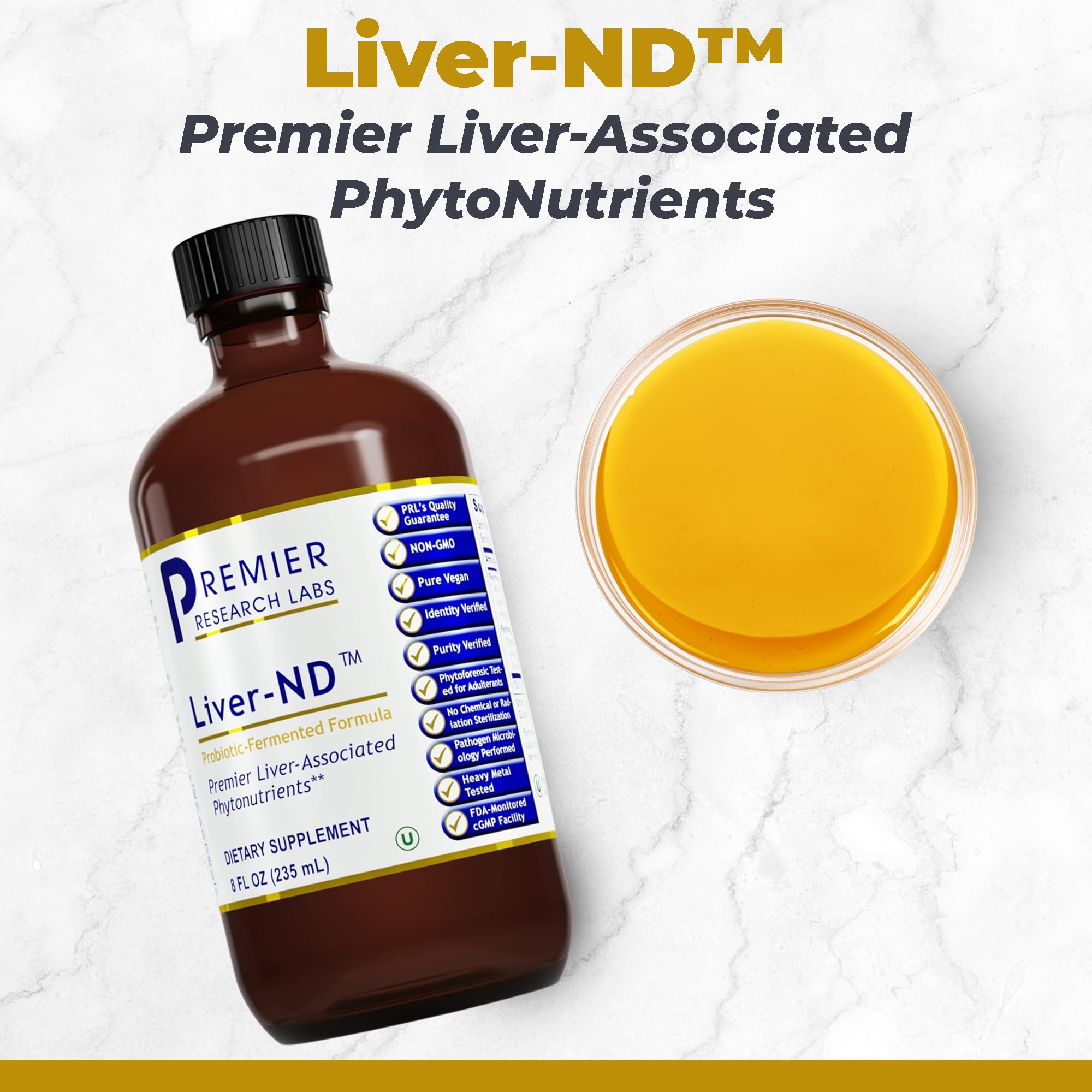 Premier Research Labs Liver-ND - Liver Cleanse, Milk Thistle Extract, Milk Thistle Liquid Drops, Tincture Supplement Fermented with Probiotics, with Antioxidants, Turmeric, 8 Fl Oz Bottle Premier Research Labs uk supplements