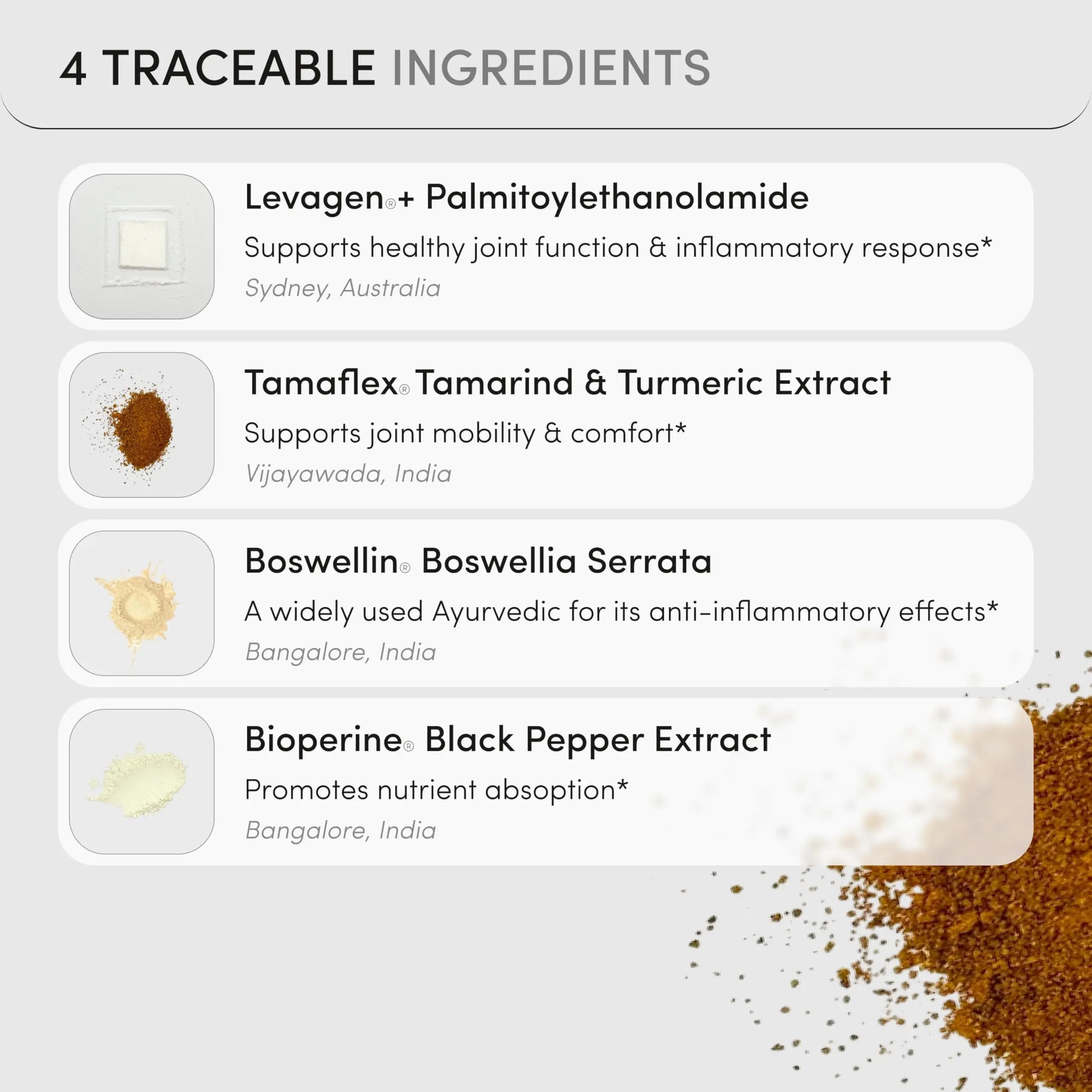 MOVE Fast Acting Joint Supplements | Tamaflex® Turmeric & Tamarind, Levagen®+ PEA Palmitoylethanolamide, Boswellia Serrata, Bioperine® Black Pepper Extract | Joint Support & Mobility | 60 Vegan Caps Ready To uk supplements