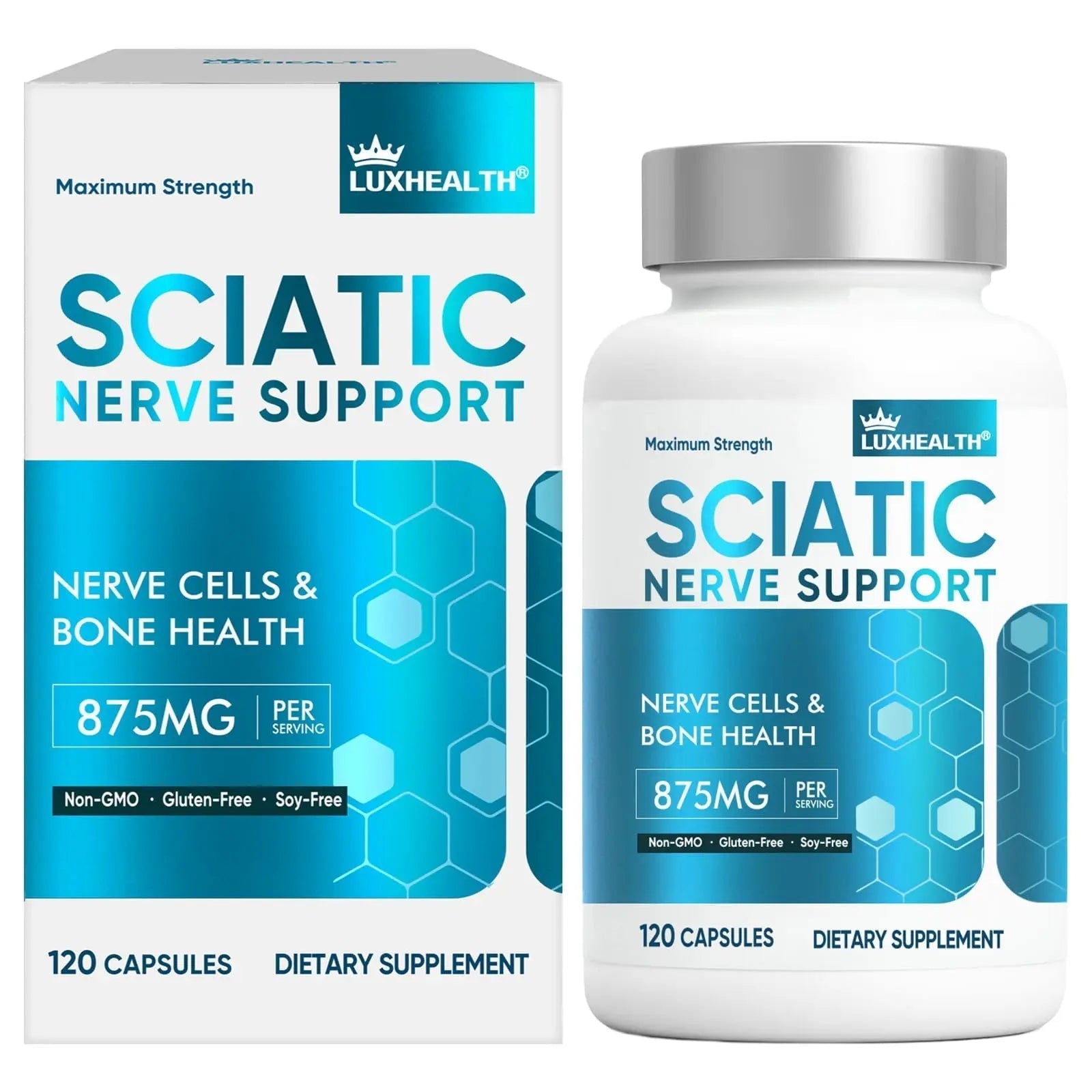 Sciatic Nerve Support Supplement, 120 Capsules Nerve Savior for Neuropathy, Premium Formula with Natural Botanical & Vitamin Complex Vivaherbal uk supplements